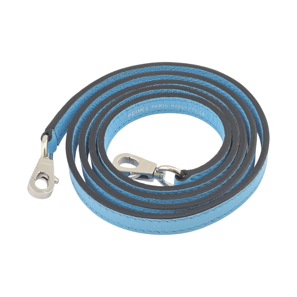 Hermes Mini Kelly II Bleu Celeste Chevre Palladium Hardware Bag