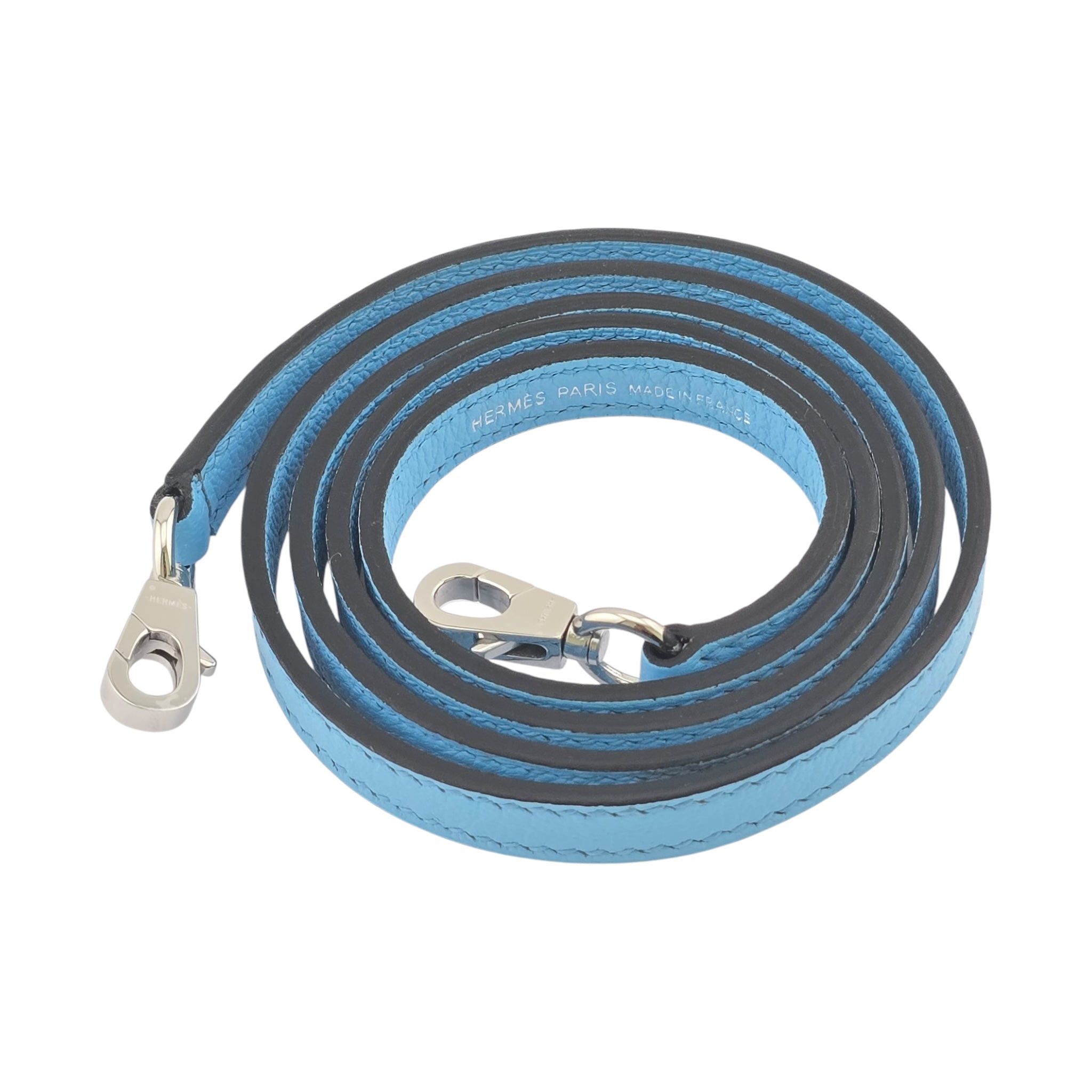 Hermes Mini Kelly II Bleu Celeste Chevre Palladium Hardware Bag