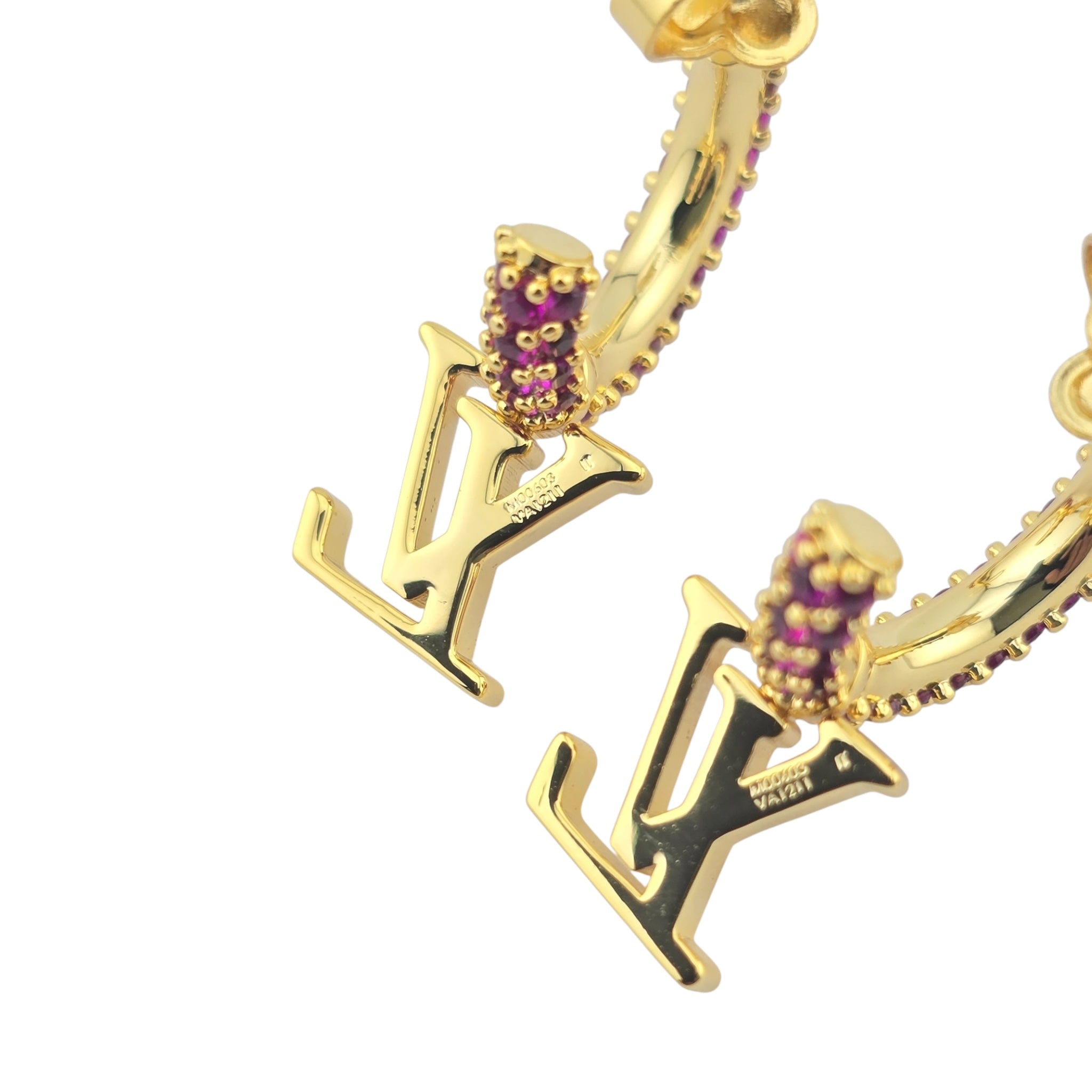 Louis Vuitton LV Iconic Strass Pink Crystals Earrings 