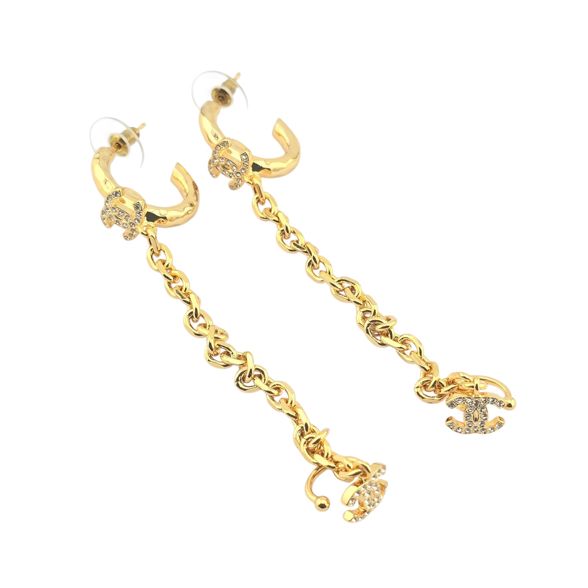 Chanel CC Gold Ear Clip Earrings 2022 CHANEL