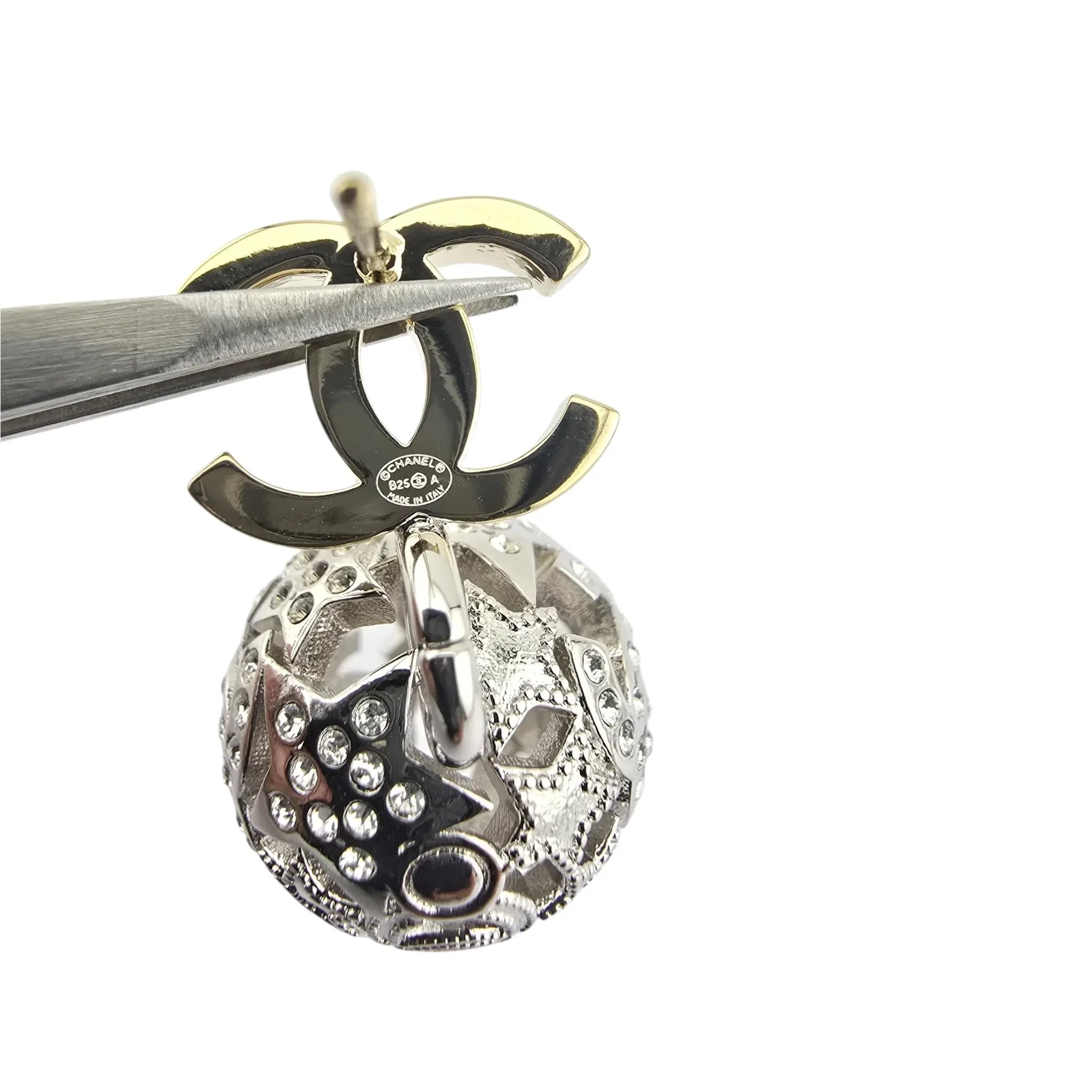 Chanel CC Gold / Silver Ball Earrings 2025 CHANEL