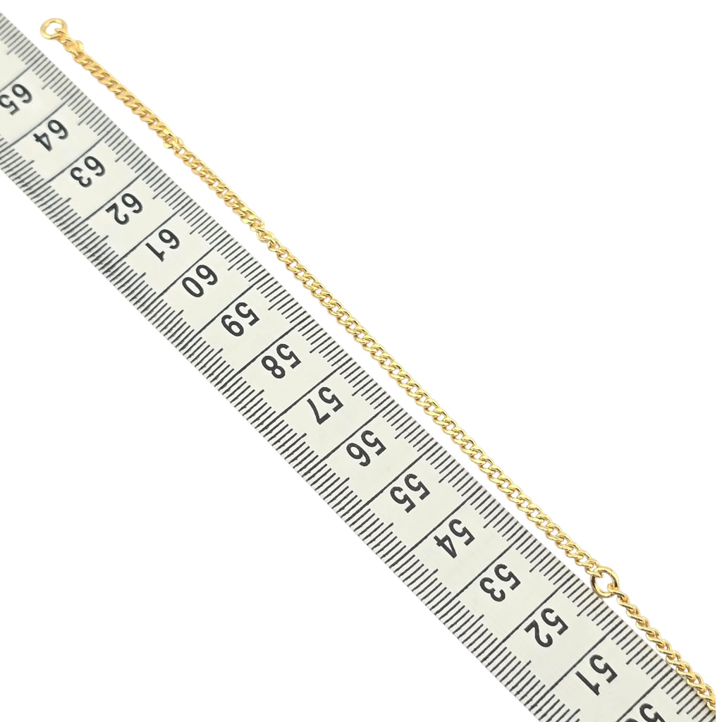 Chanel CC Gold Metal Paris Button Necklace