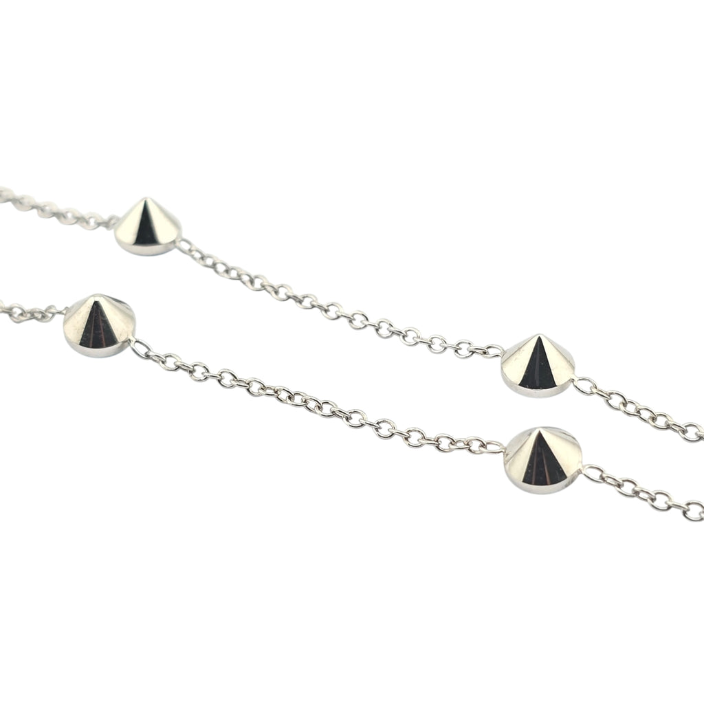 GUCCI GG Marmont Sterling Silver Mother of Pearl Necklace