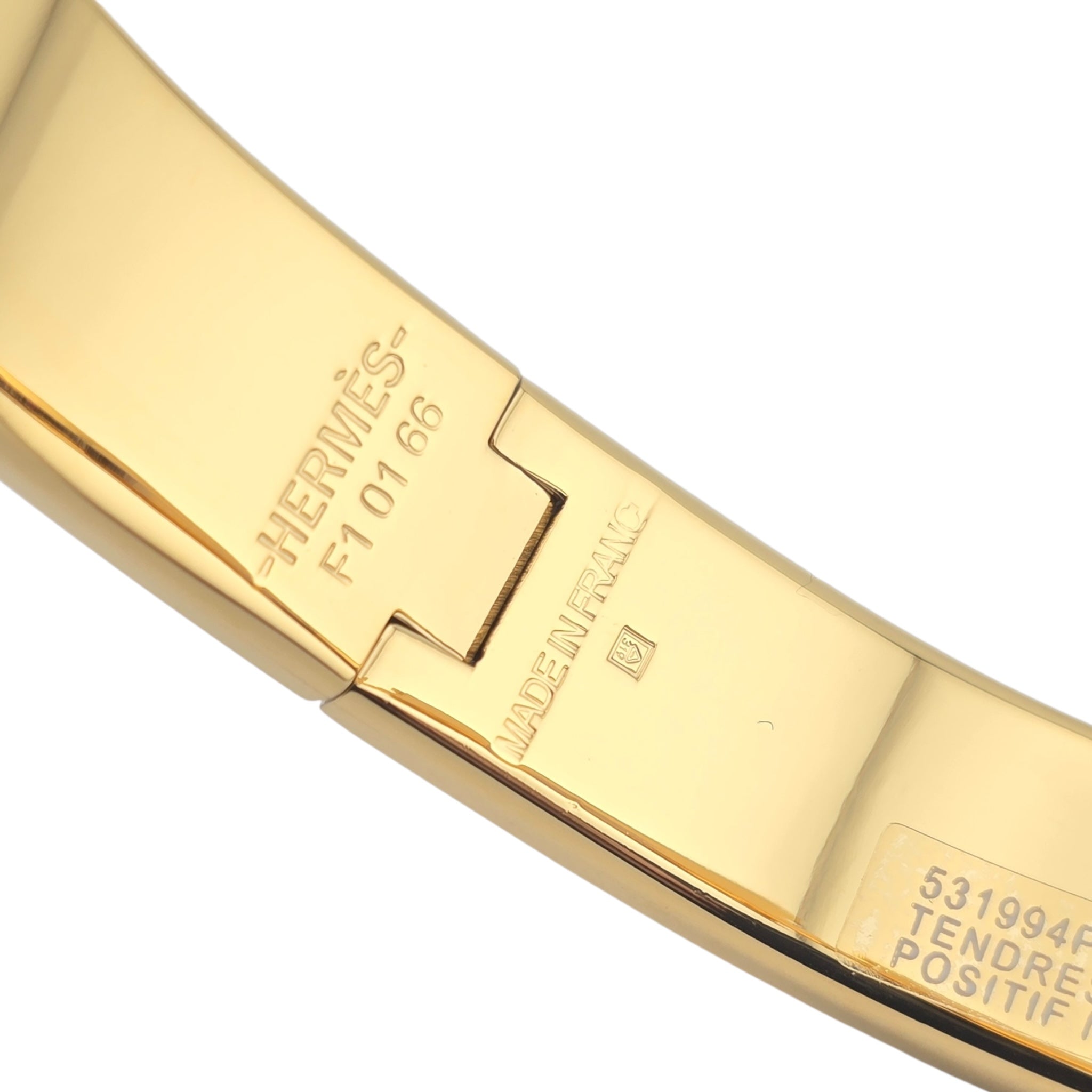 Hermes Clic H Bracelet Navy Blue Gold GM