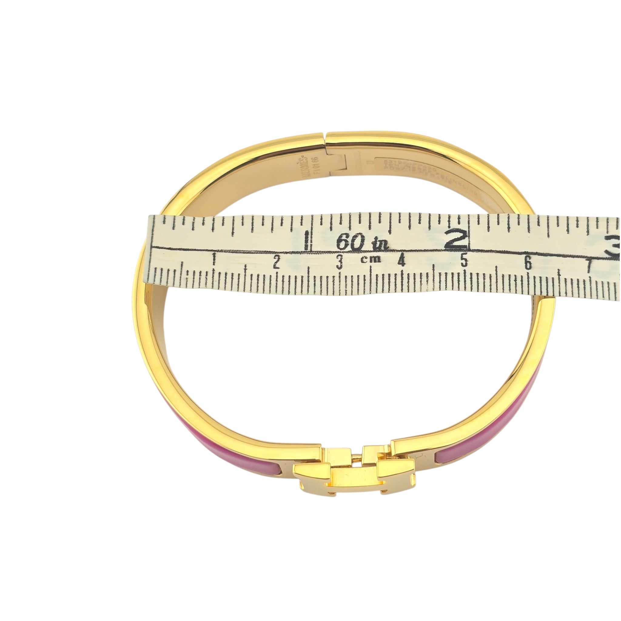 Hermes Clic H Bracelet Rose Azalee Gold GM