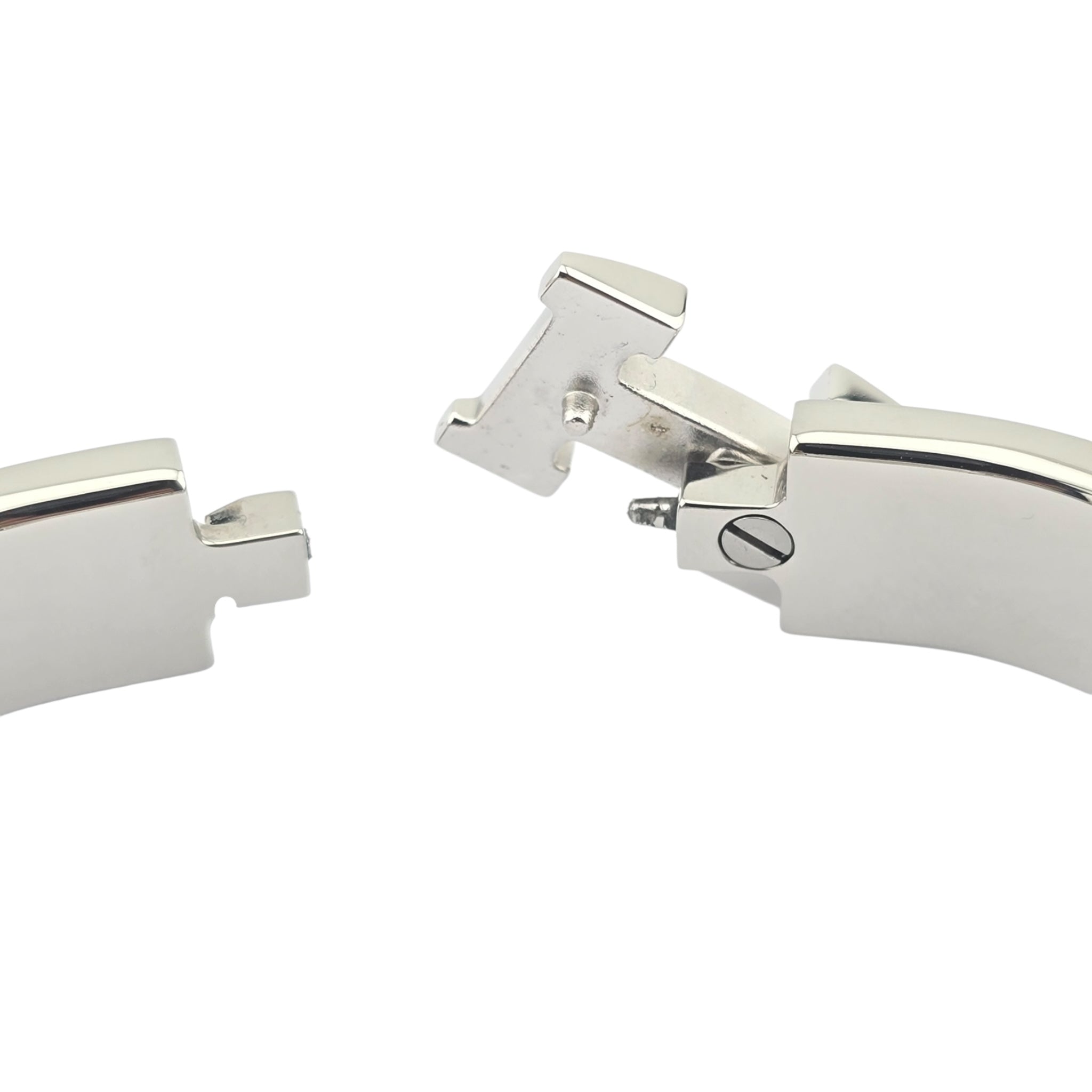 Hermes Clic H Bracelet Rose Azalee Palladium GM