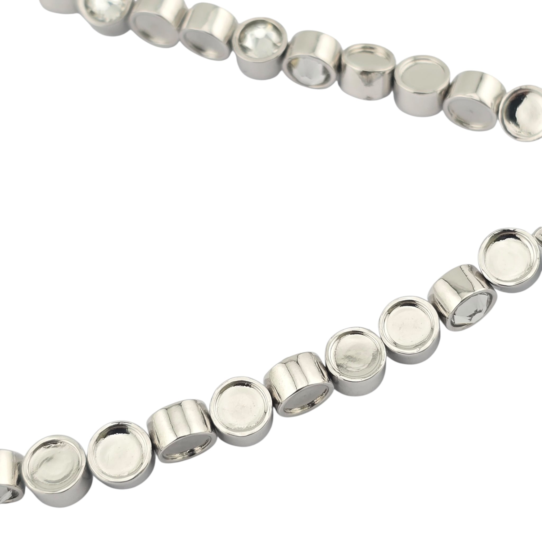 Chanel CC Faux Pearl Crystal Blue Heart Necklace 2025
