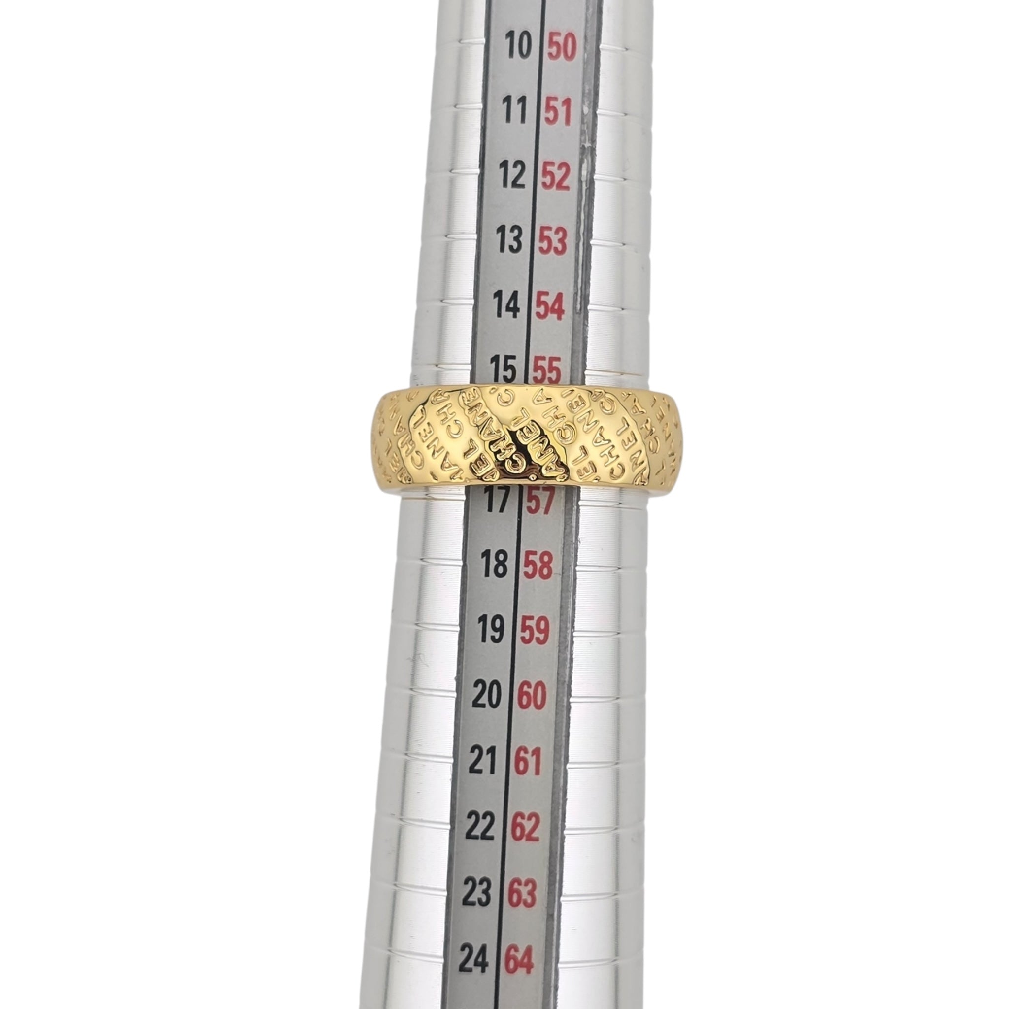 Chanel CC Gold Crystal Ring 2024