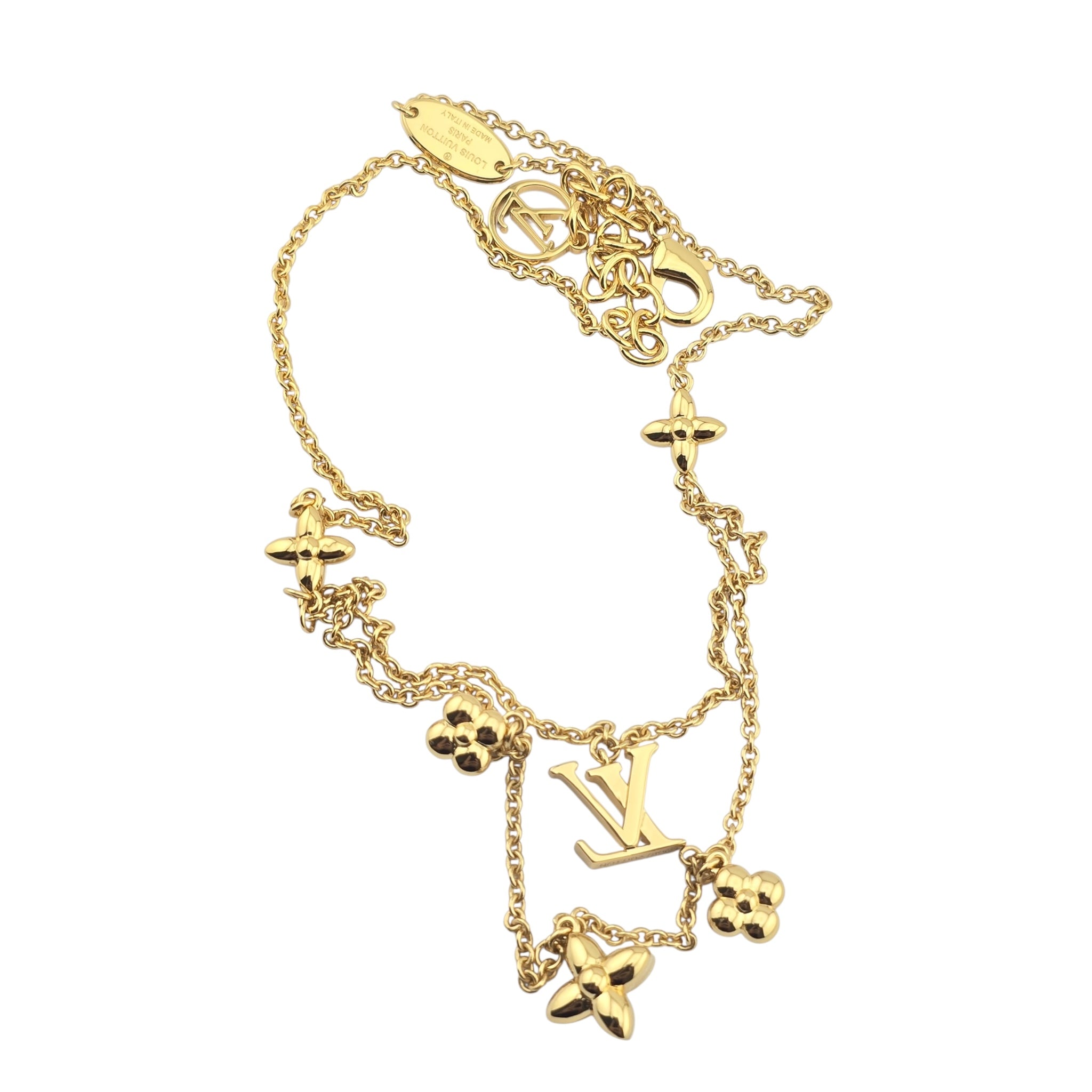 Louis Vuitton LV Floragram Gold Necklace LOUIS VUITTON