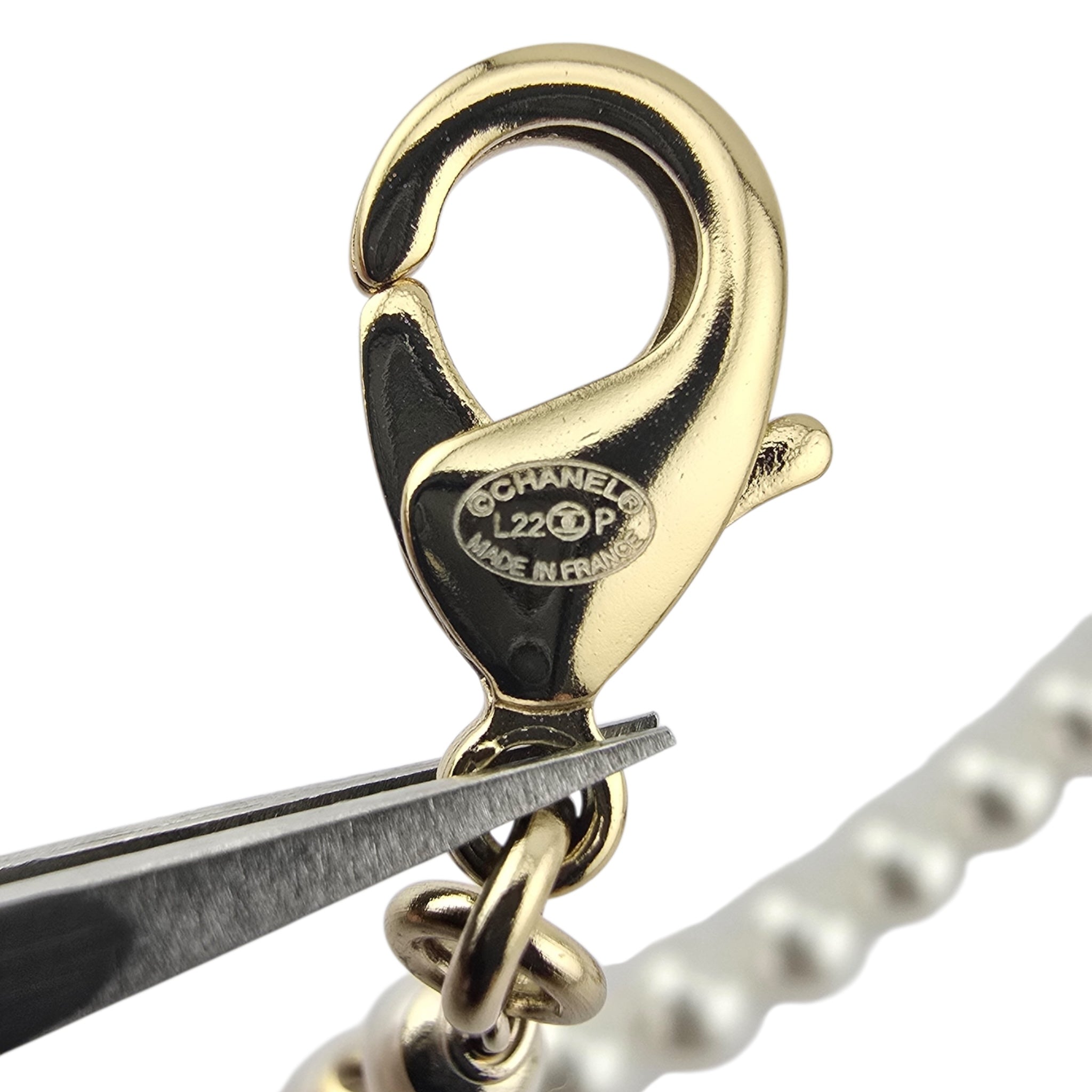 Chanel CC Gold Faux Pearl Necklace 2022 CHANEL