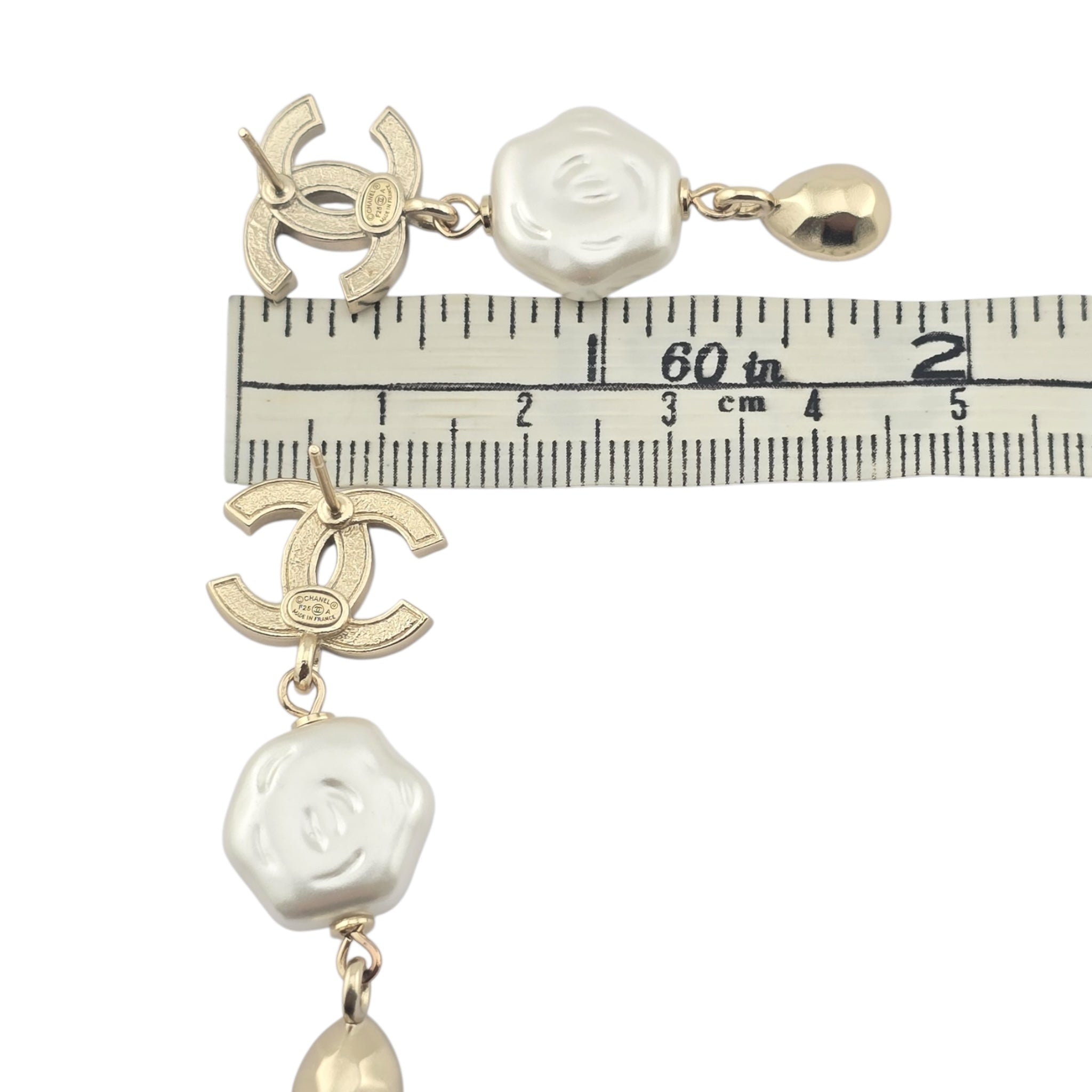 Chanel CC Drop White Resin Earrings 2025 CHANEL