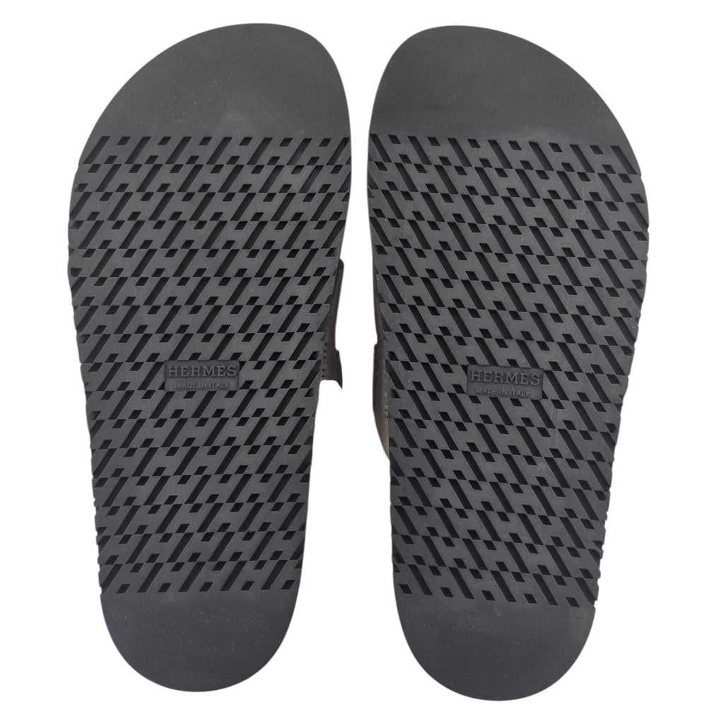 Hermes Chypre Suede Sandal Toundra / Rose 39 UK6 HERMES