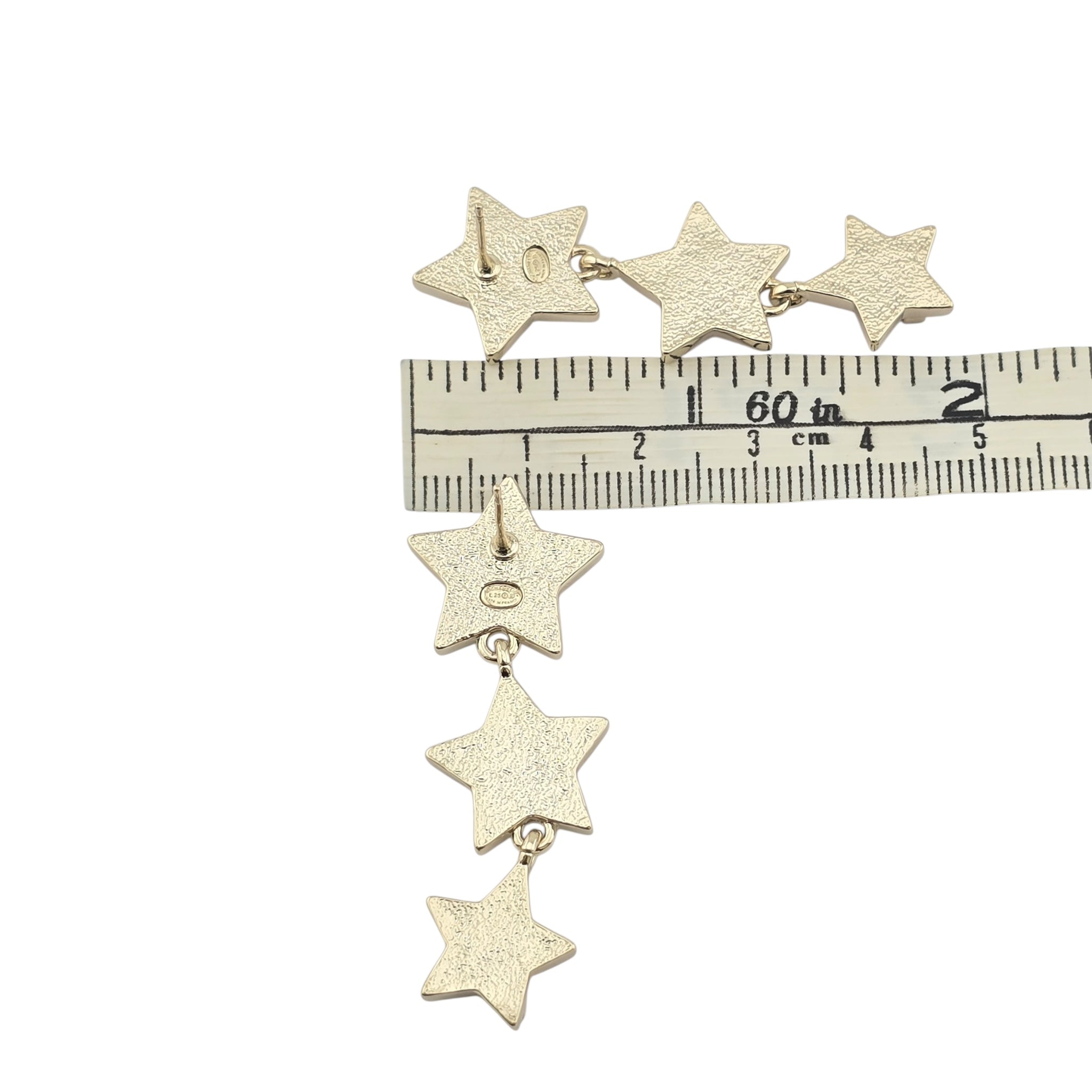 Chanel CC Gold Star Drop Earrings 2025 CHANEL