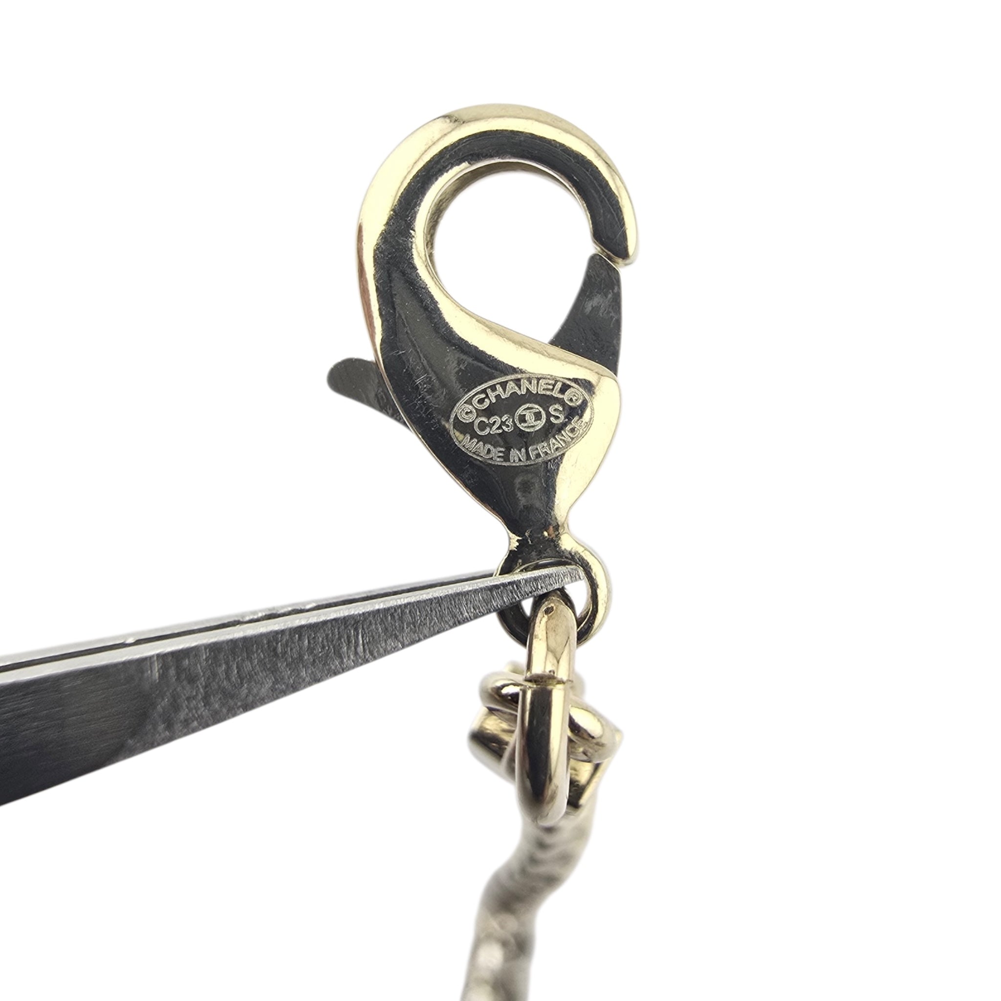 Chanel Crystal Star Heart CC Pendant Necklace Gold 2023 CHANEL