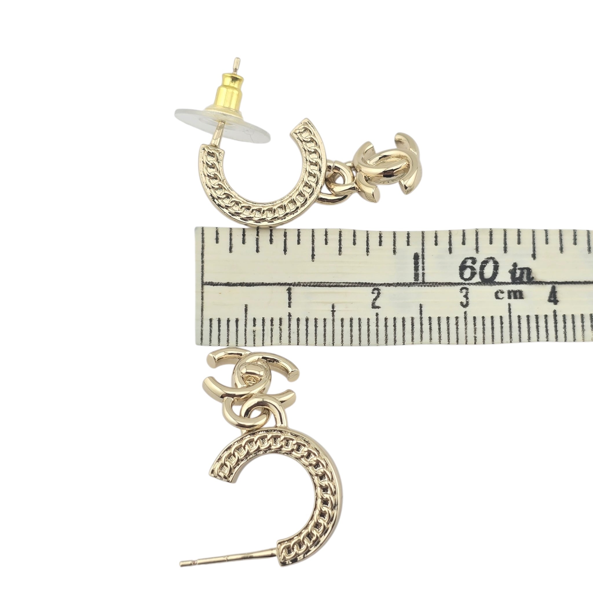 Chanel CC Gold Turnlock Drop Earrings 2025 CHANEL