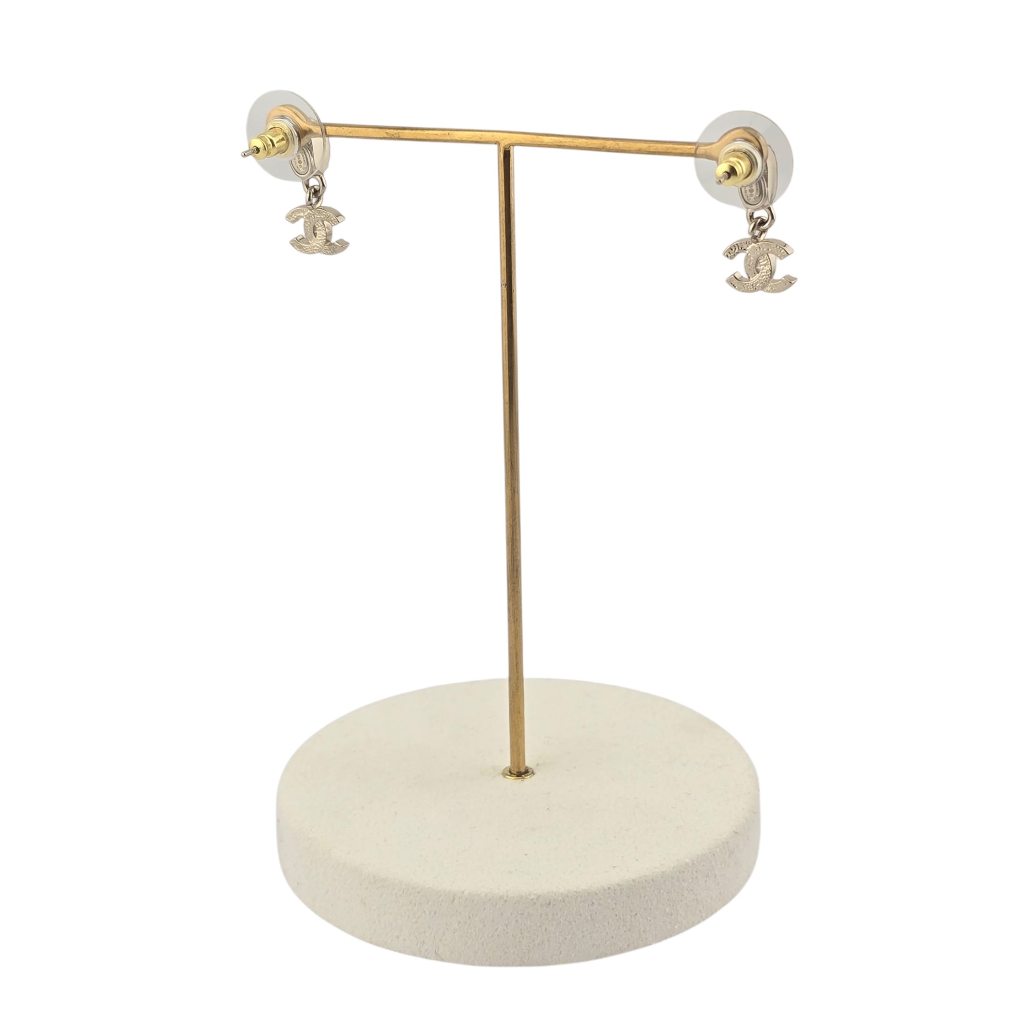 Chanel CC Gold Metallic Enamel Earrings 2025 CHANEL