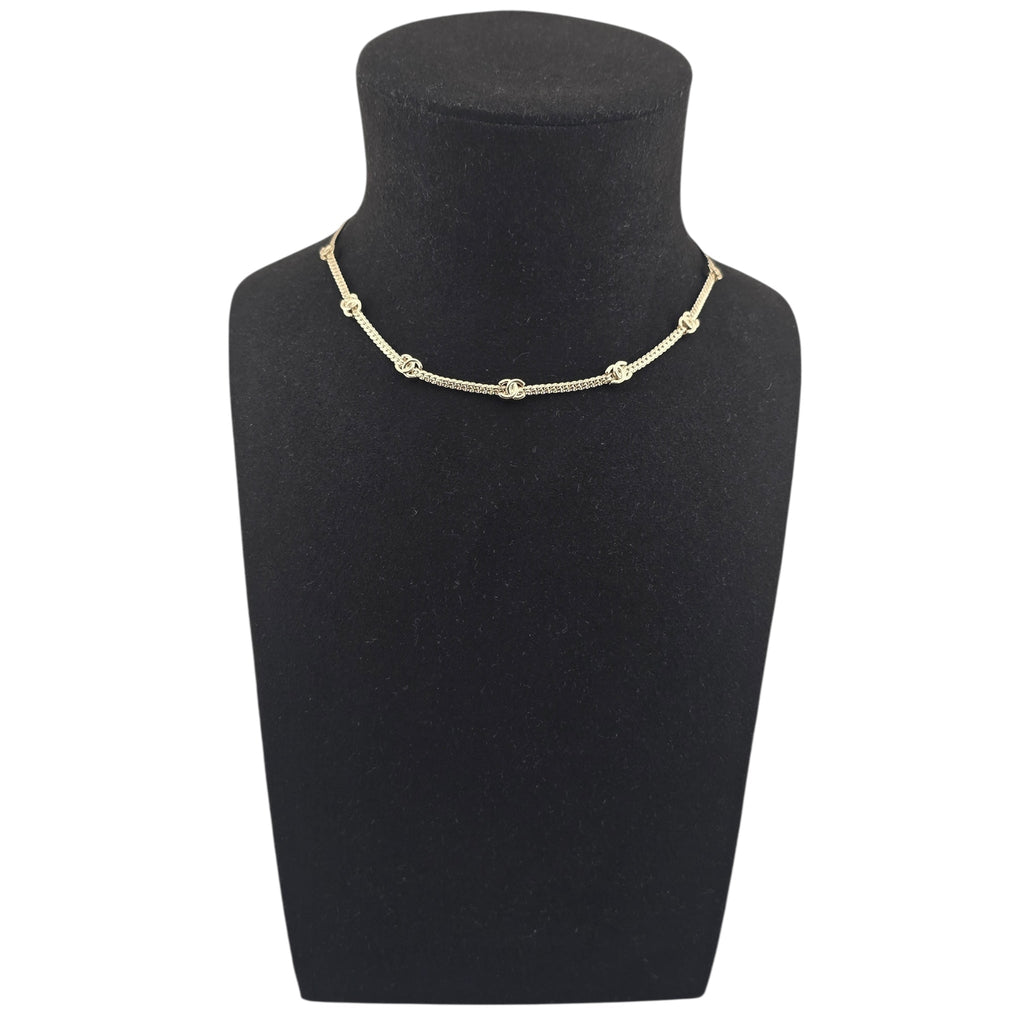 Chanel CC Thin Necklace Gold 2024 CHANEL