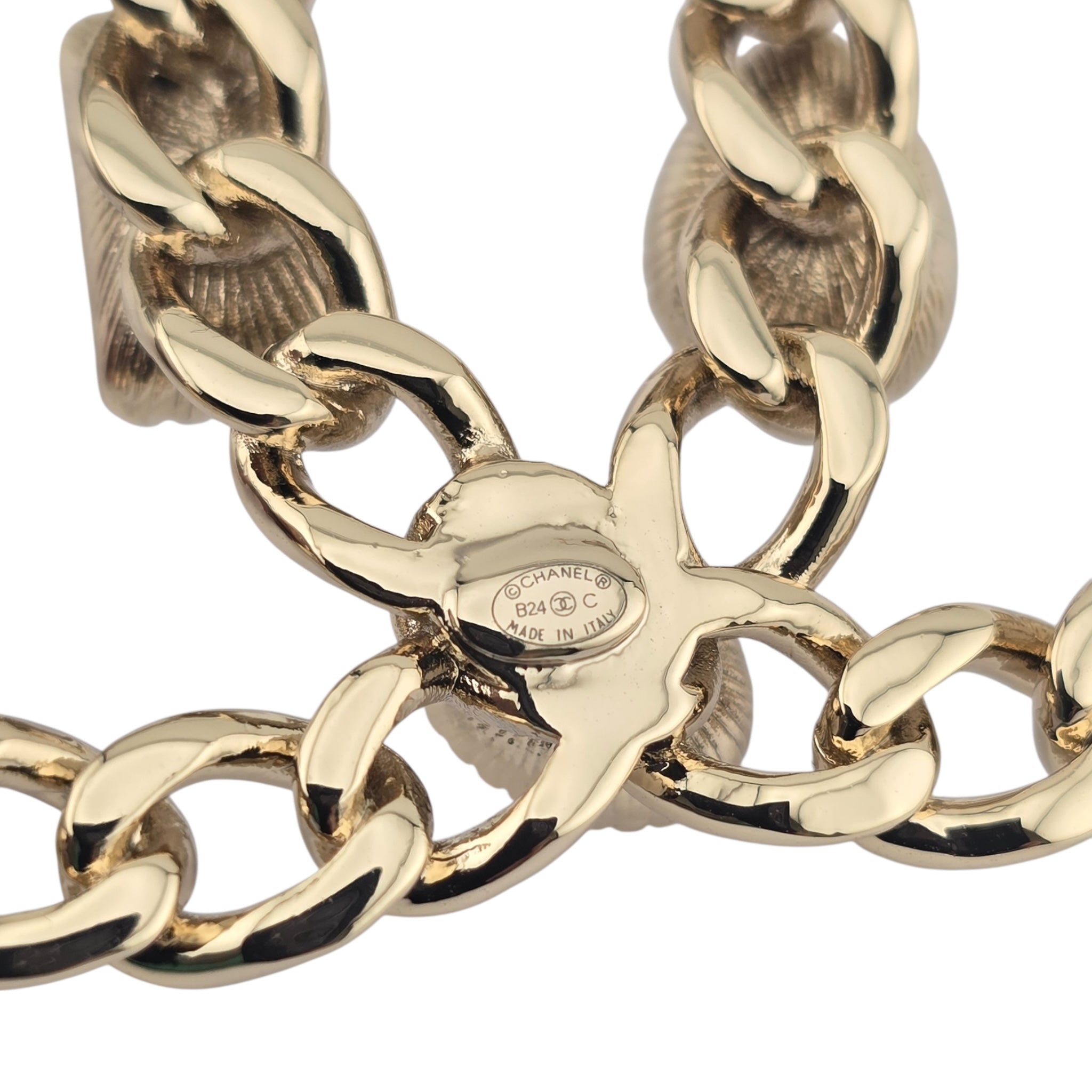 Chanel CC Gold Crystal Brooch 2024 CHANEL