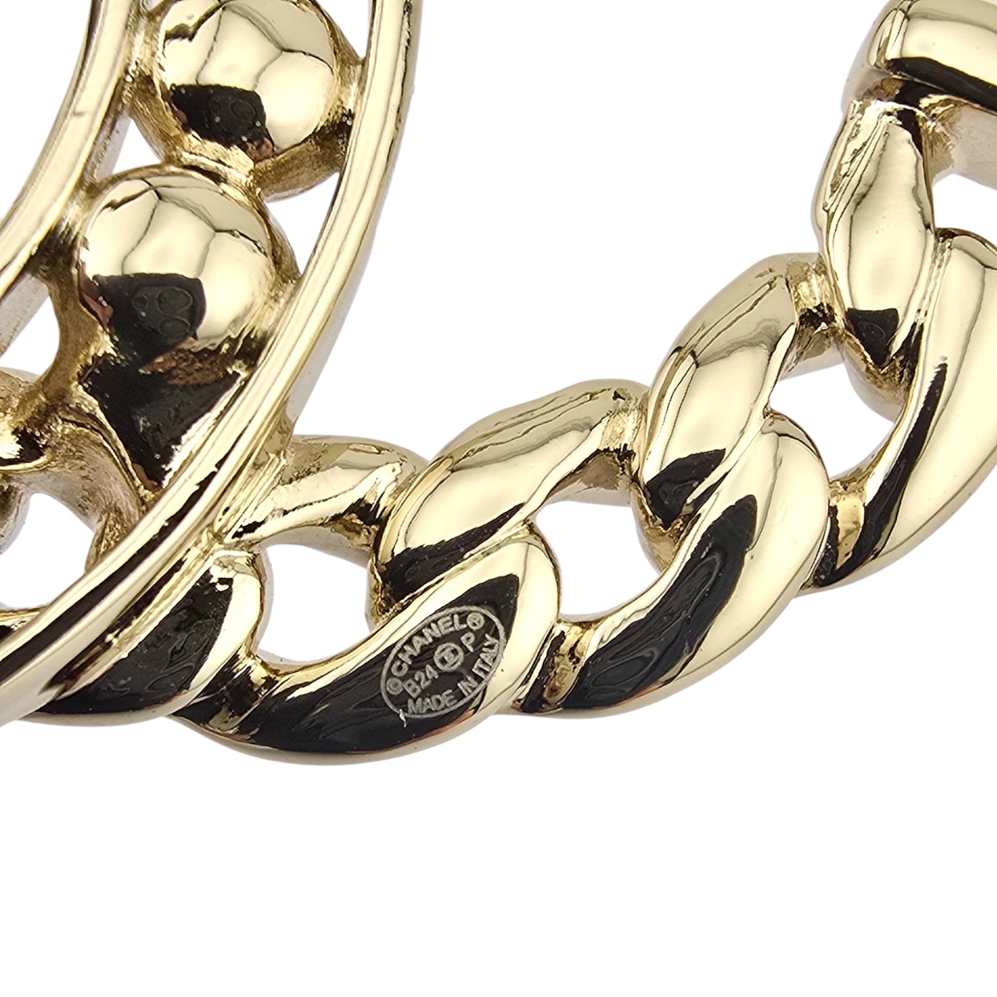 Chanel CC Gold Crystal Brooch 2024 CHANEL