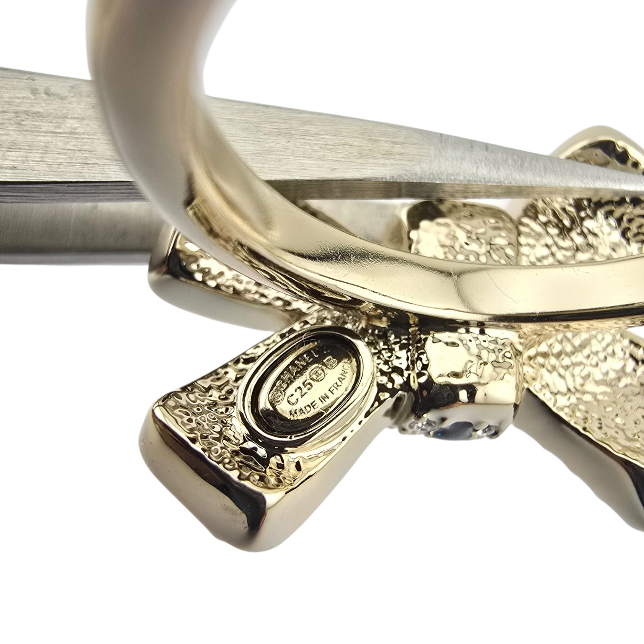 Chanel CC Bow Gold Black Ring 2025 CHANEL