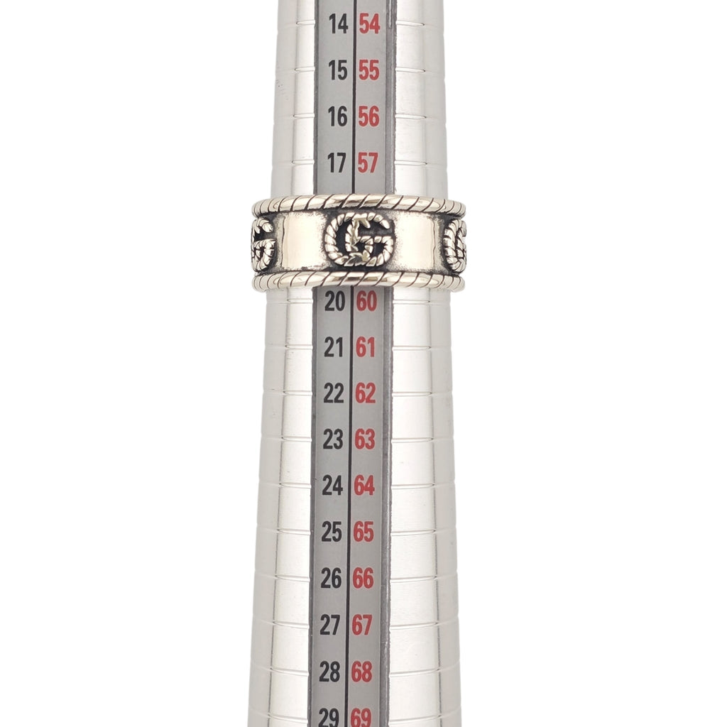 GUCCI GG Marmont Double G Sterling Silver Ring GUCCI