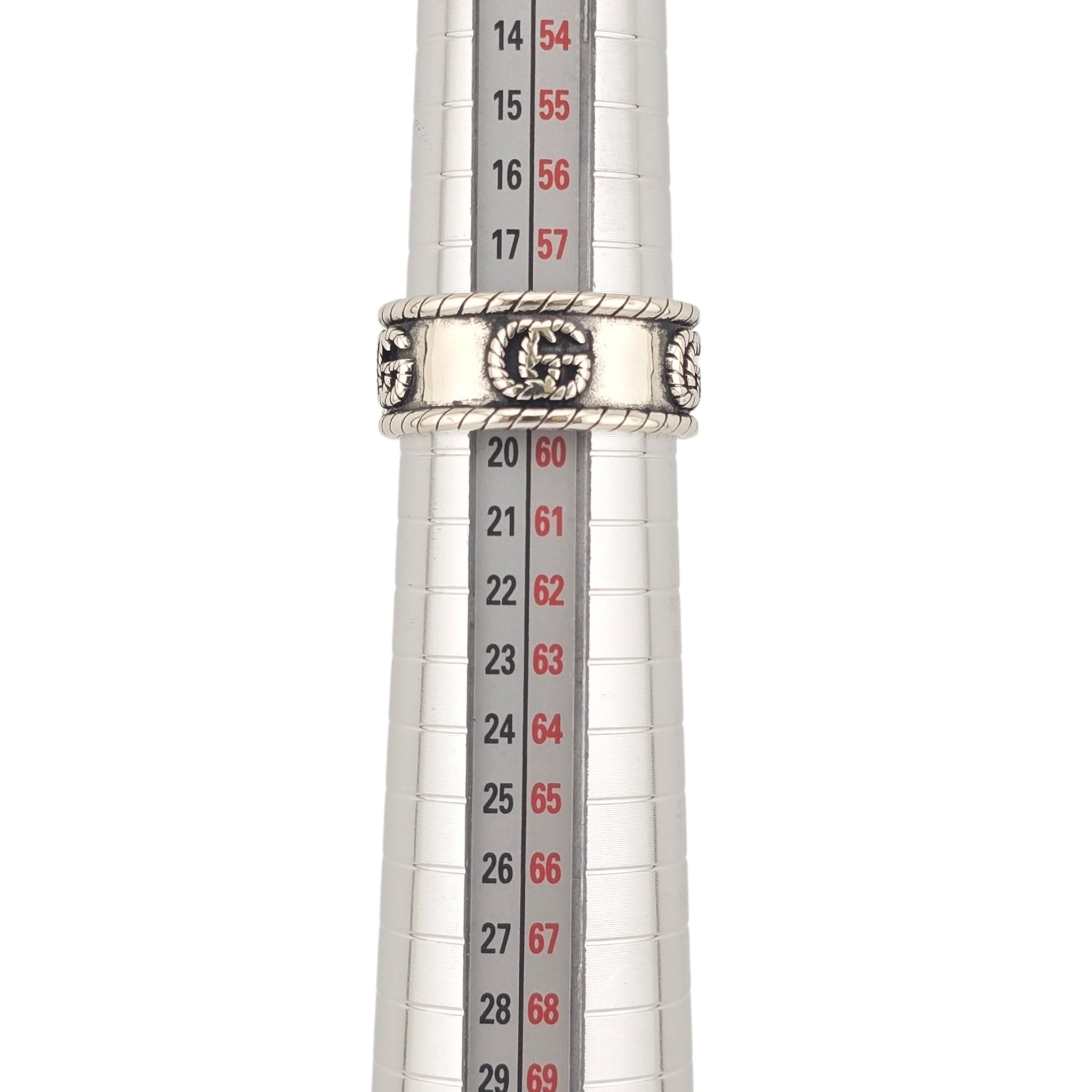 GUCCI GG Marmont Double G Sterling Silver Ring GUCCI