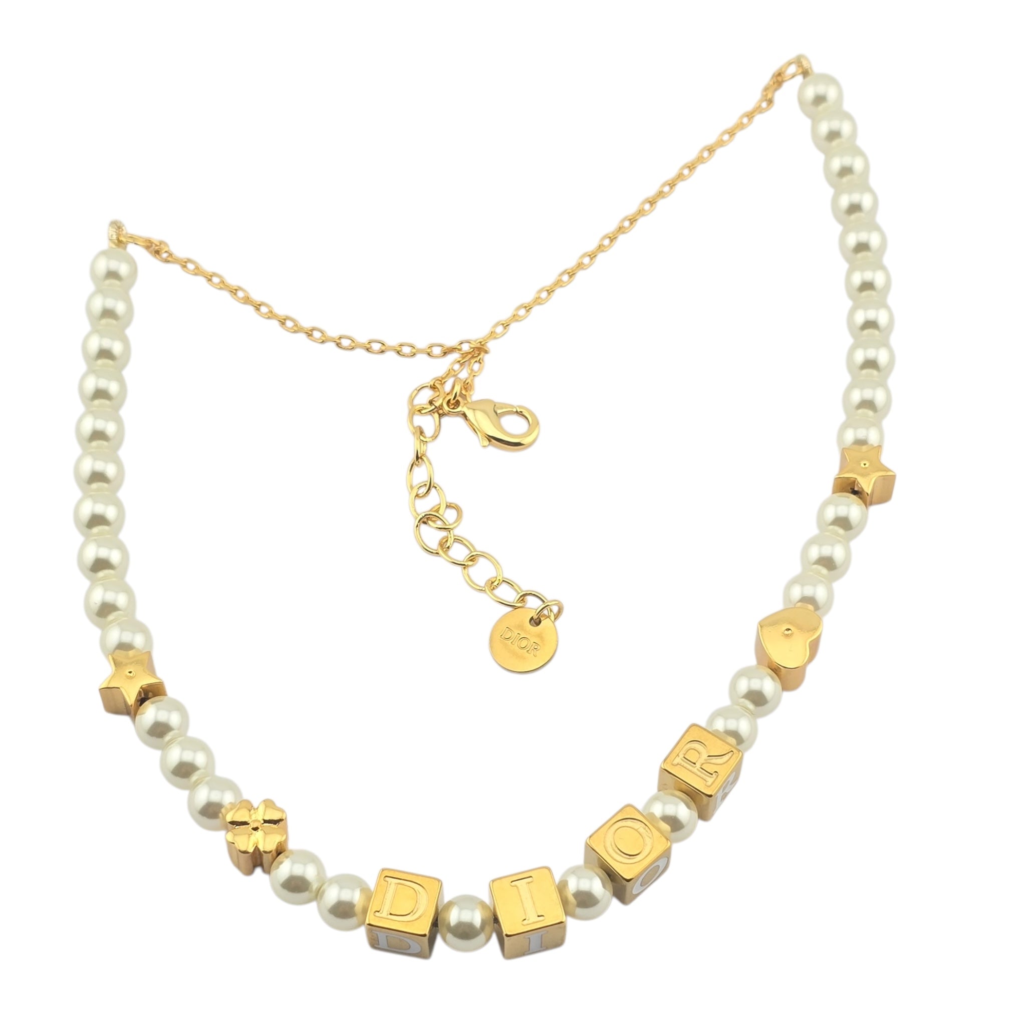 Christian Dior D-Dice Faux Pearl Necklace DIOR