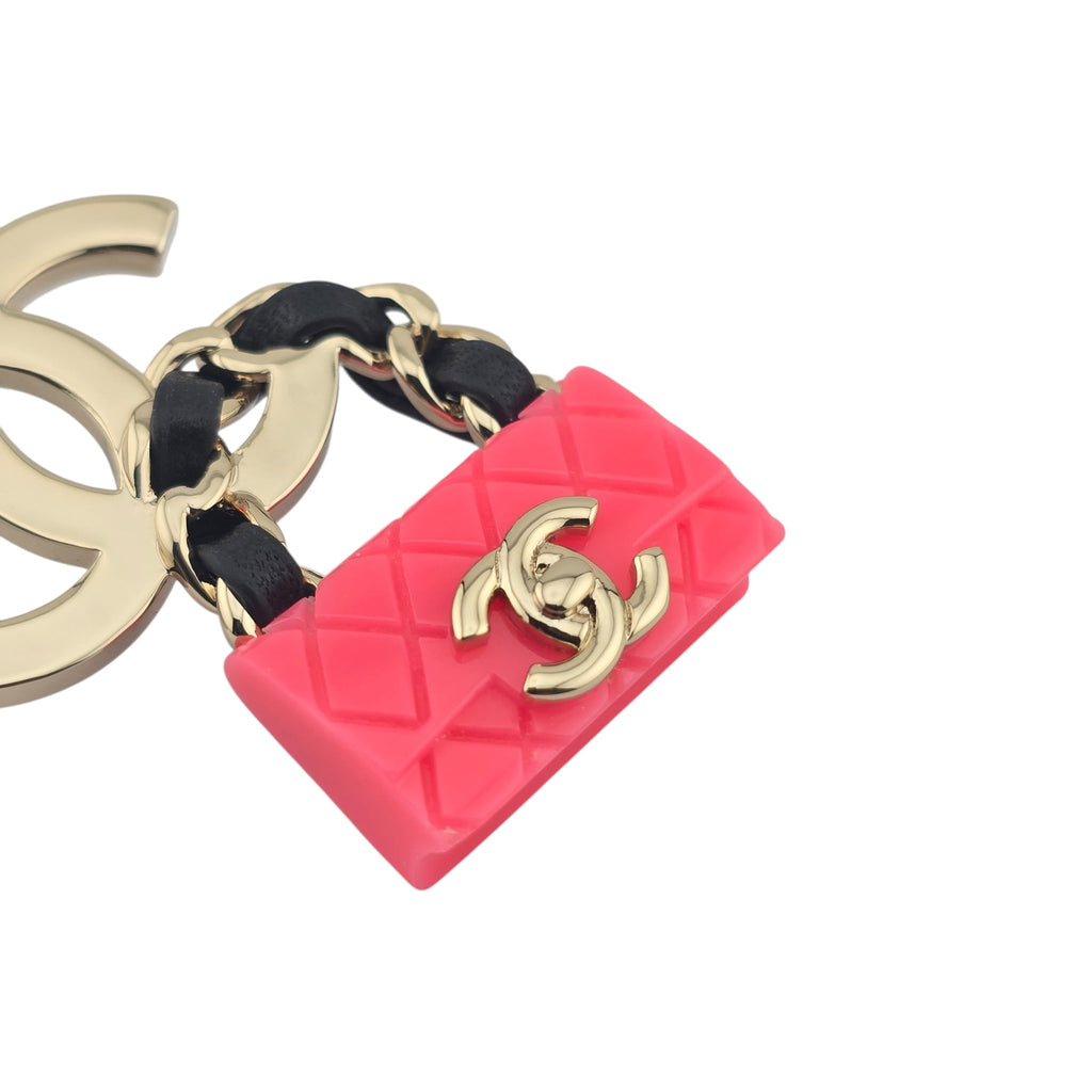 Chanel CC Matelasse Pink Gold Brooch B23 CHANEL