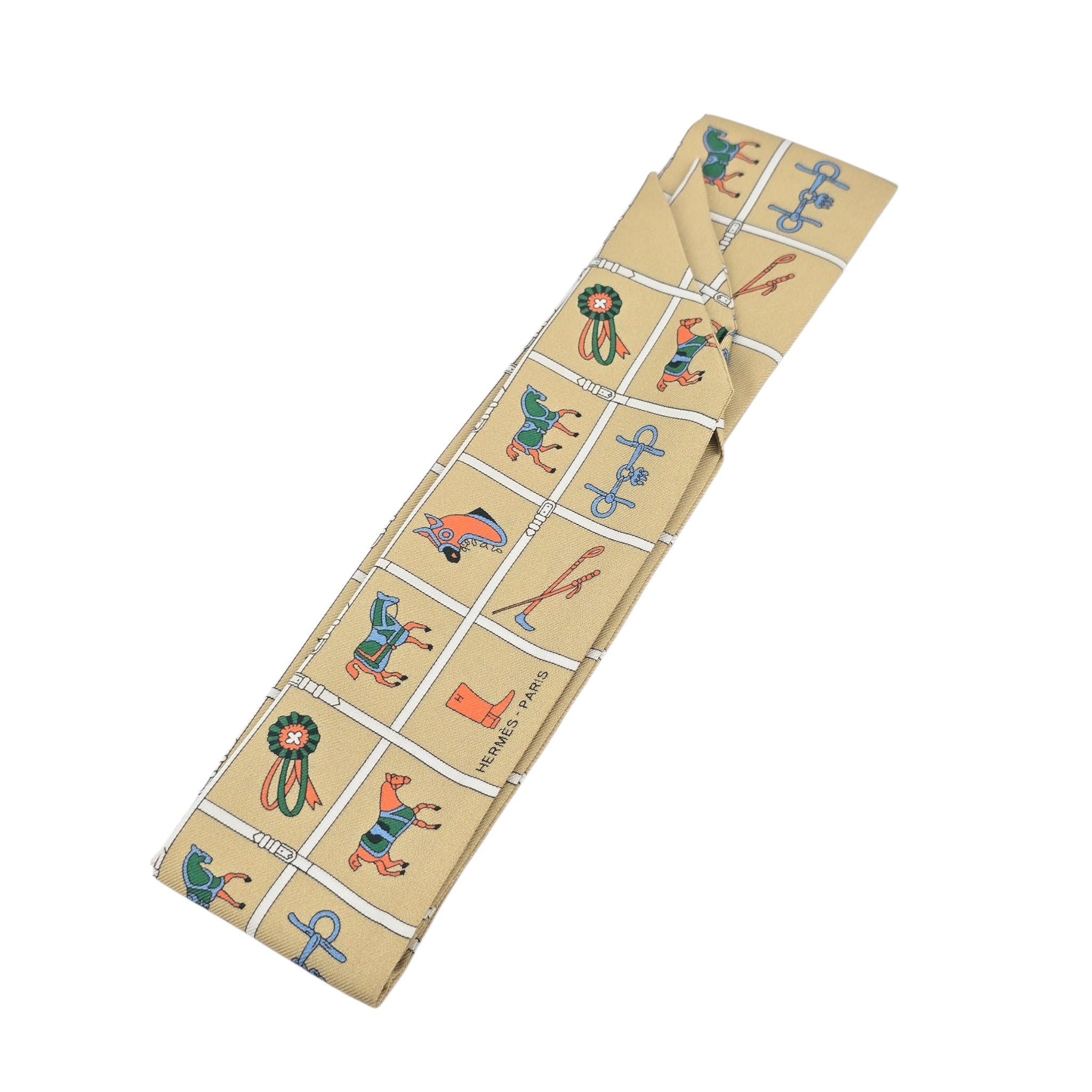 Hermes Silk Couvertures Et Tenues Twilly Mordore White Blue HERMES