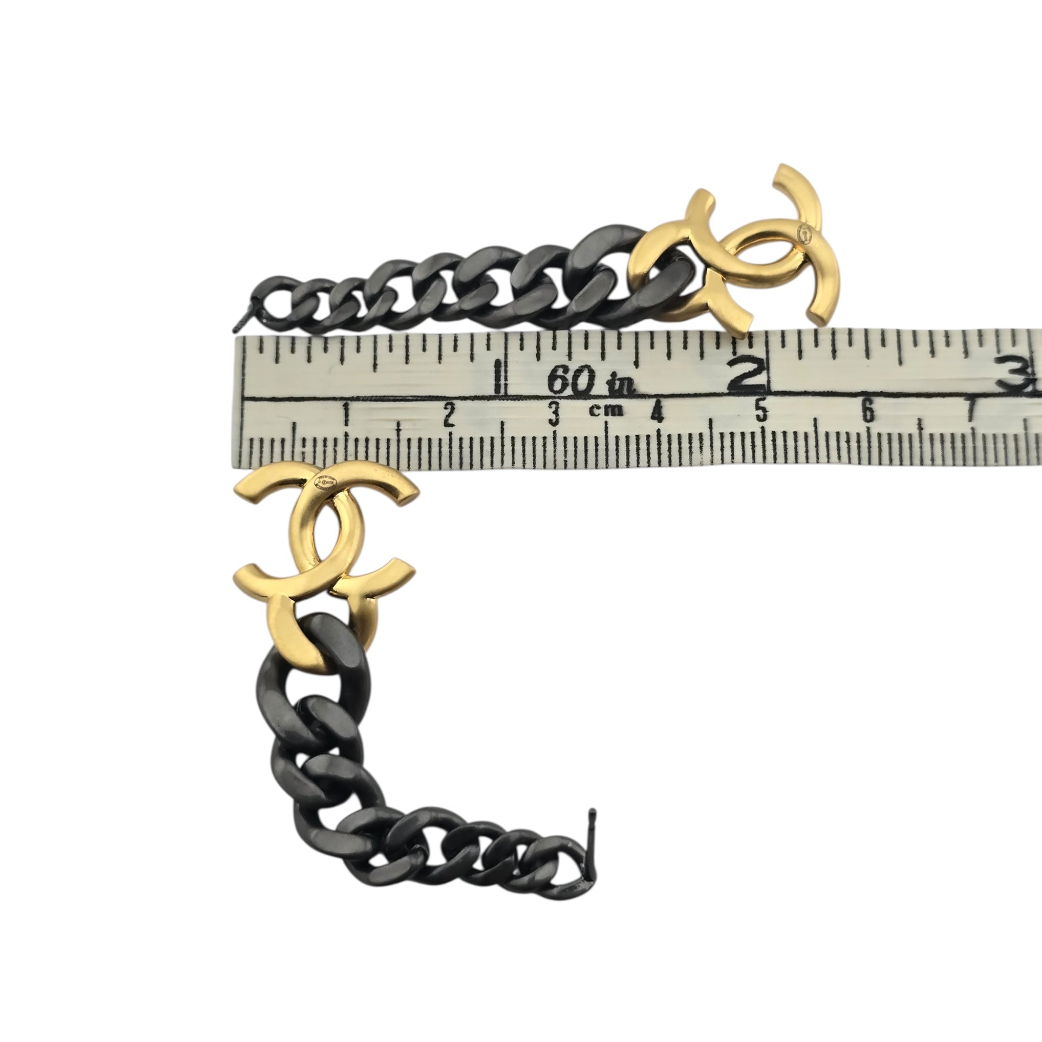 Chanel CC Chain Earrings Gold Ruthenium 2020 CHANEL