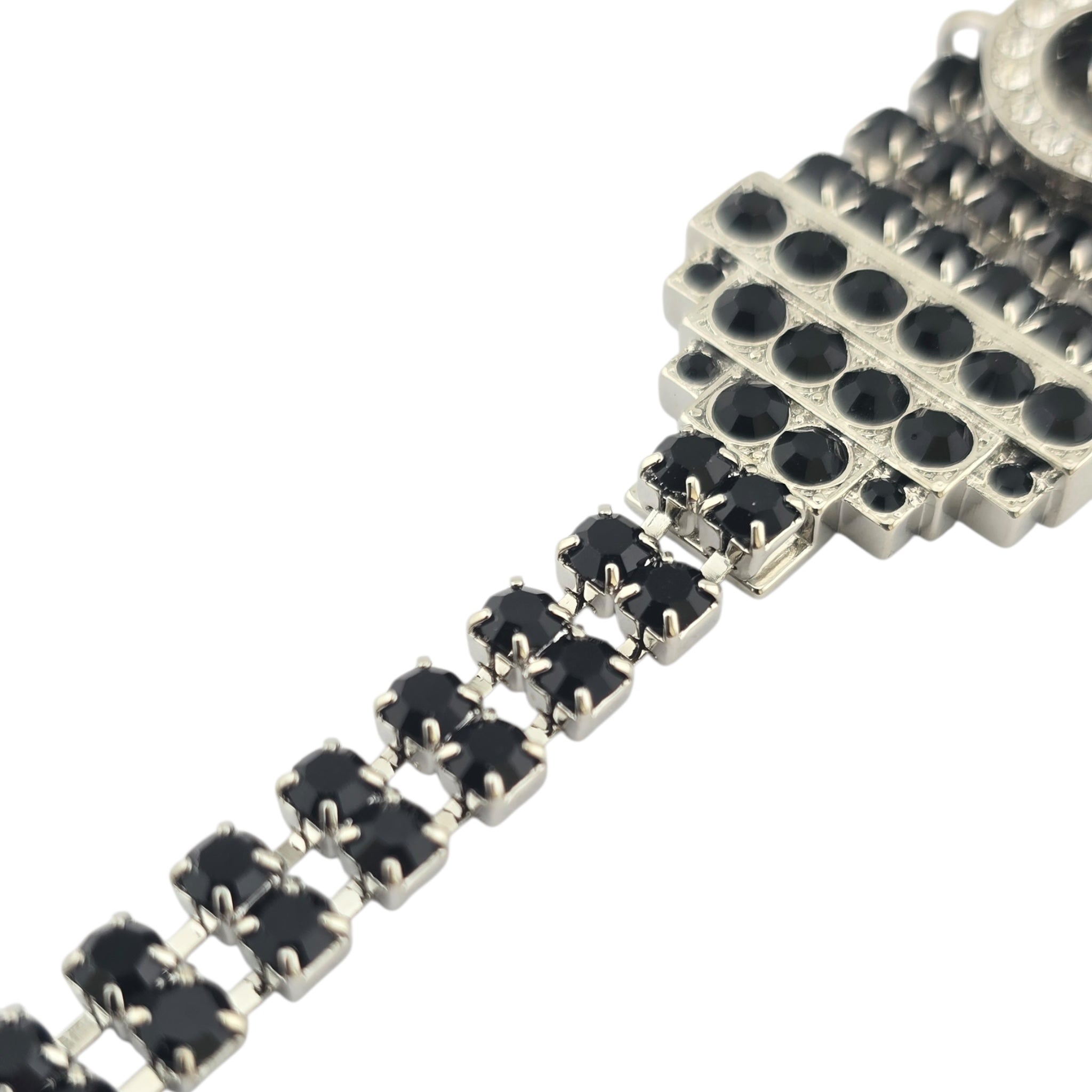 Chanel CC Black Crystal Choker Necklace 2020 CHANEL