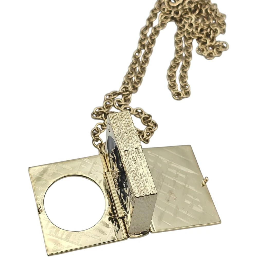 Chanel Enamel Lion Book Locket Pendant Necklace Cruise 2022 CHANEL