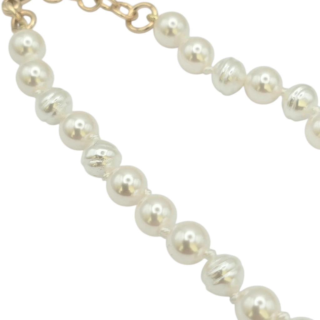 Chanel CC Heart Faux Pearl Choker Necklace 2024 CHANEL
