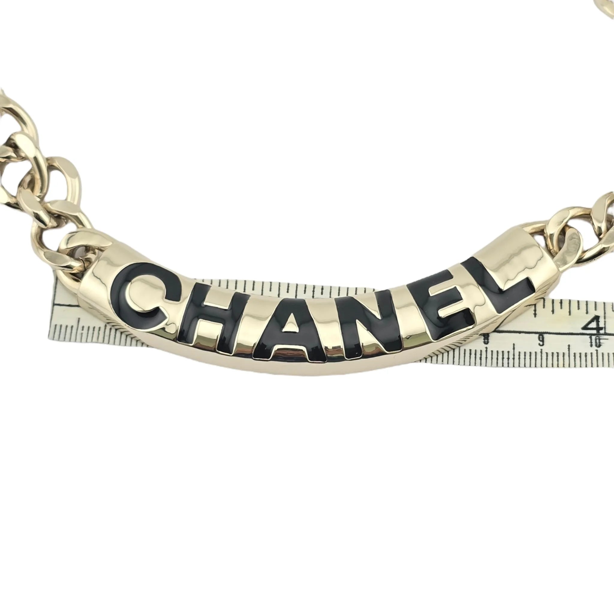Chanel Gold Black Chain Necklace 2025 CHANEL
