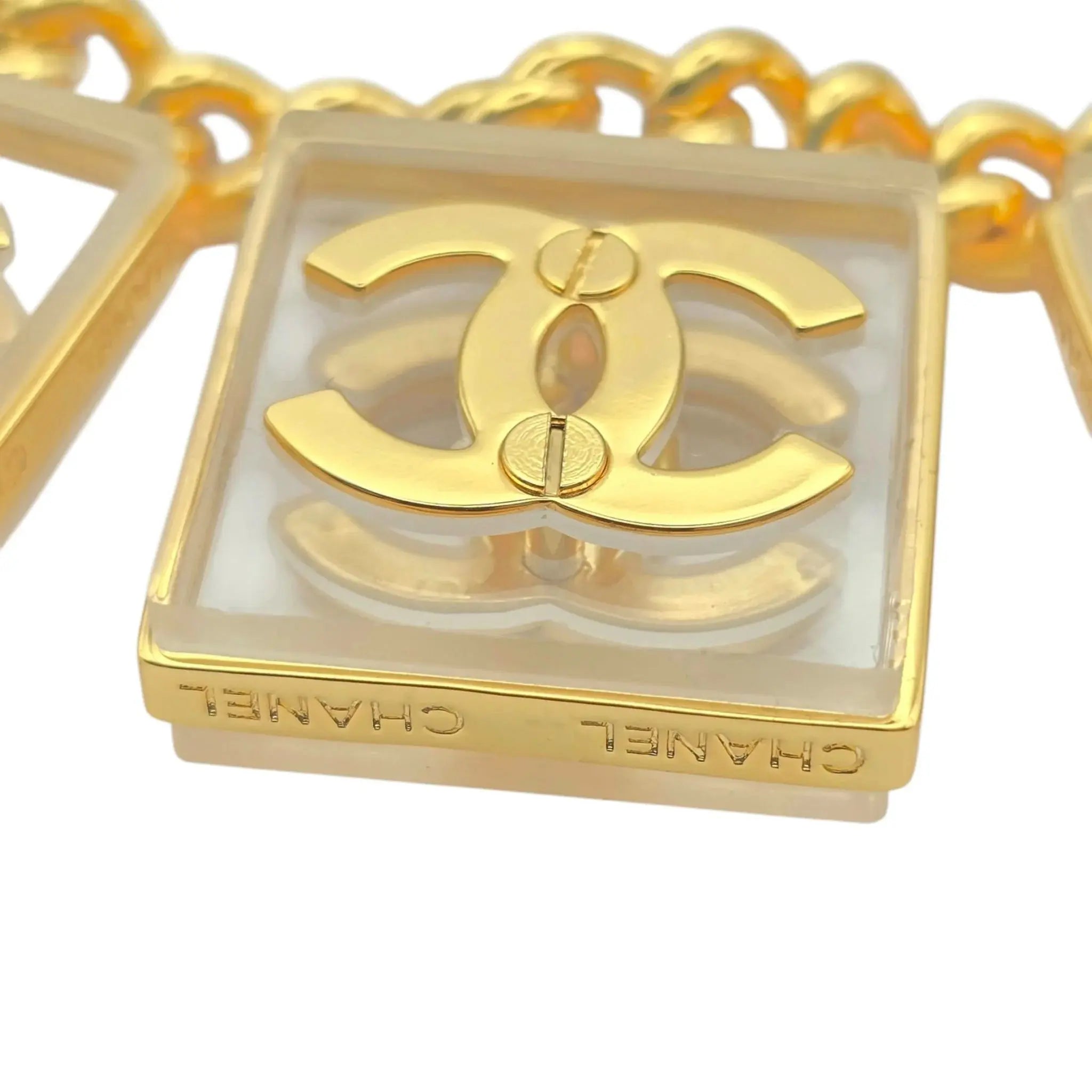 Chanel 2023 CC Transparent Pendant Necklace SS23 CHANEL