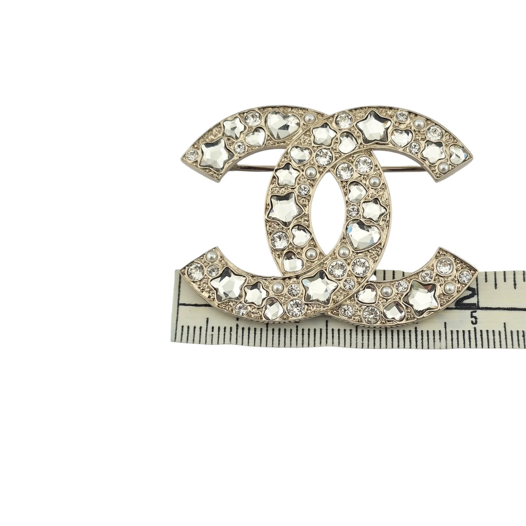 Chanel CC Gold Star Crystal Brooch 2025 CHANEL