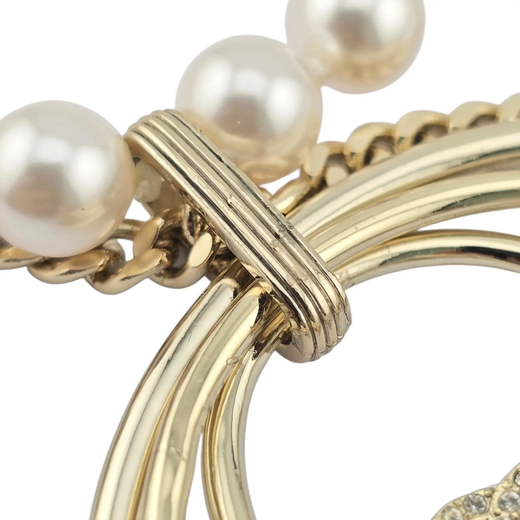 Chanel CC Large Pendant Long Faux Pearl Layered Necklace 2021 CHANEL