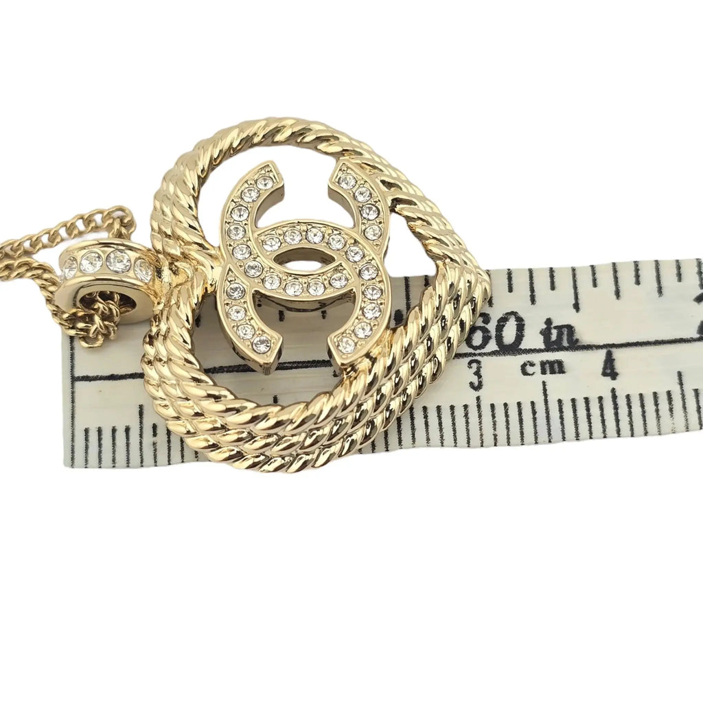 Chanel CC Heart Pendant Necklace 2024 CHANEL