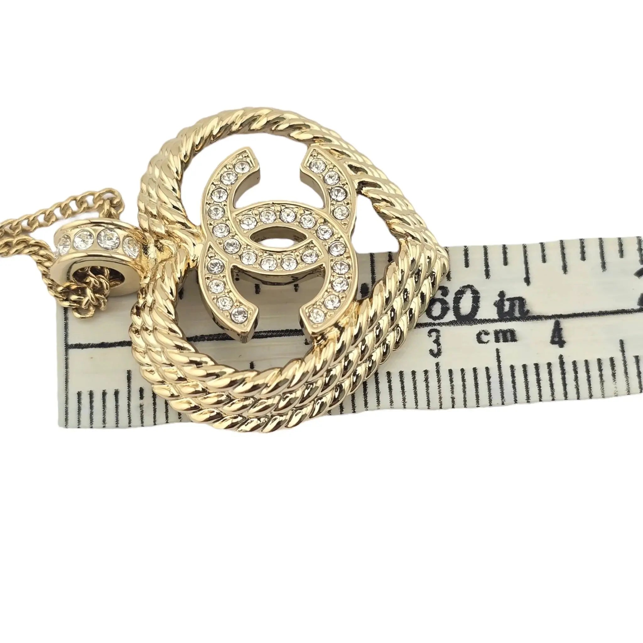 Chanel CC Heart Pendant Necklace 2024 CHANEL