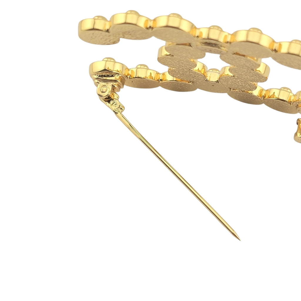 Chanel CC Gold Button Brooch 2024 CHANEL