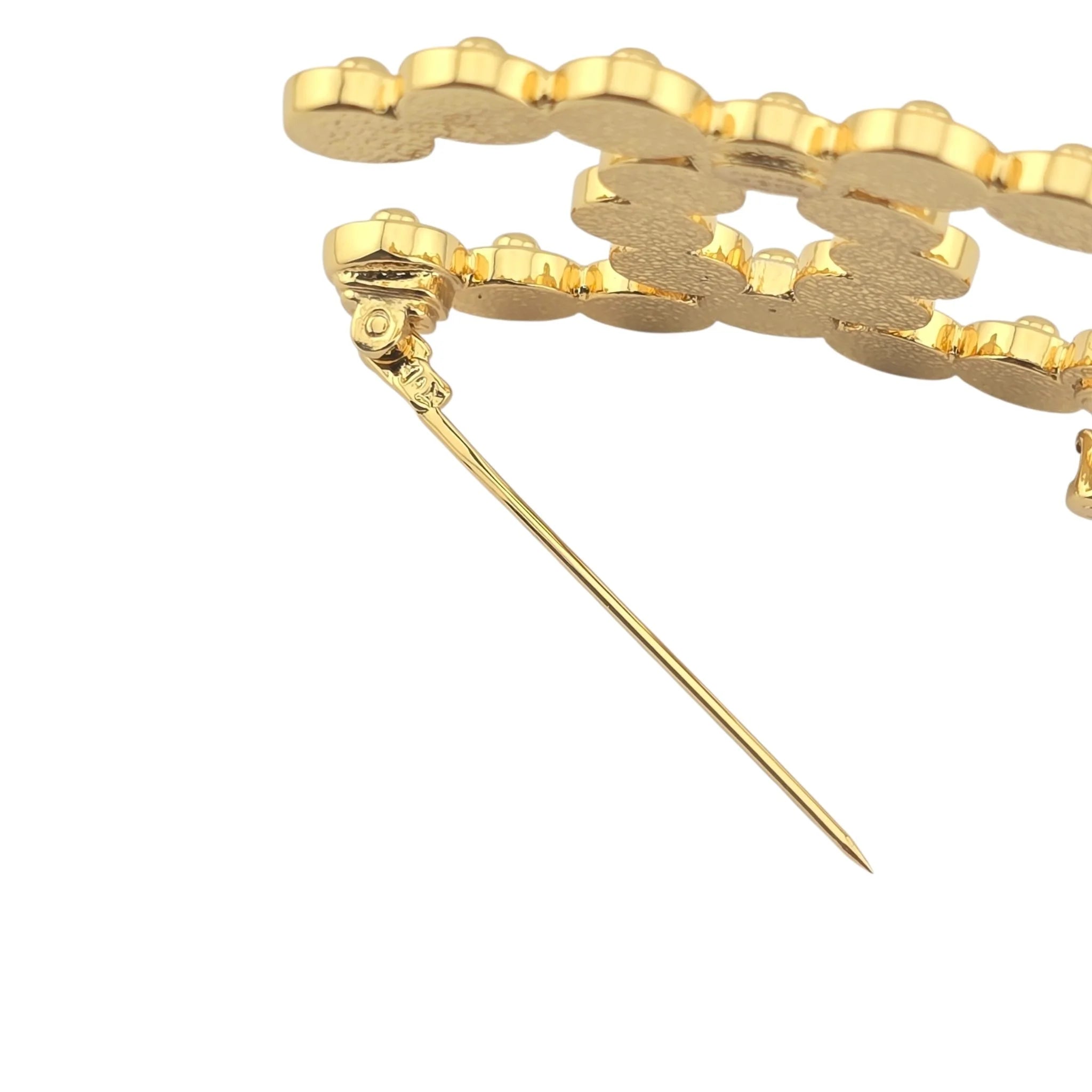 Chanel CC Gold Button Brooch 2024 CHANEL