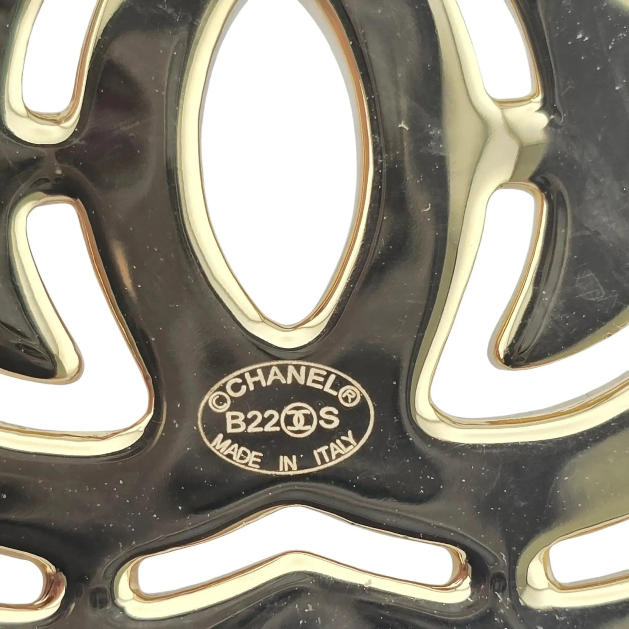 Chanel CC Square Gold Crystal Brooch 2022 CHANEL