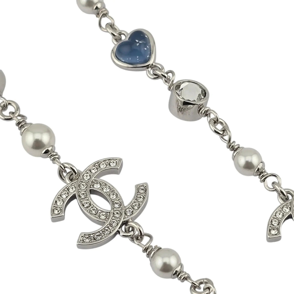 Chanel CC Long Necklace Heart Pendants 2025 CHANEL