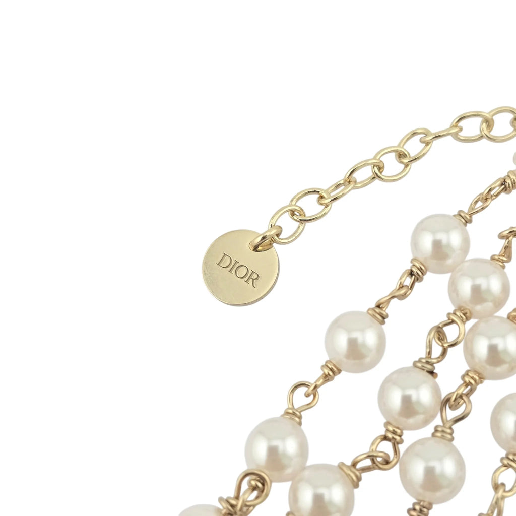 Christian Dior Toile de Jouy Papillon Butterfly Choker Necklace DIOR