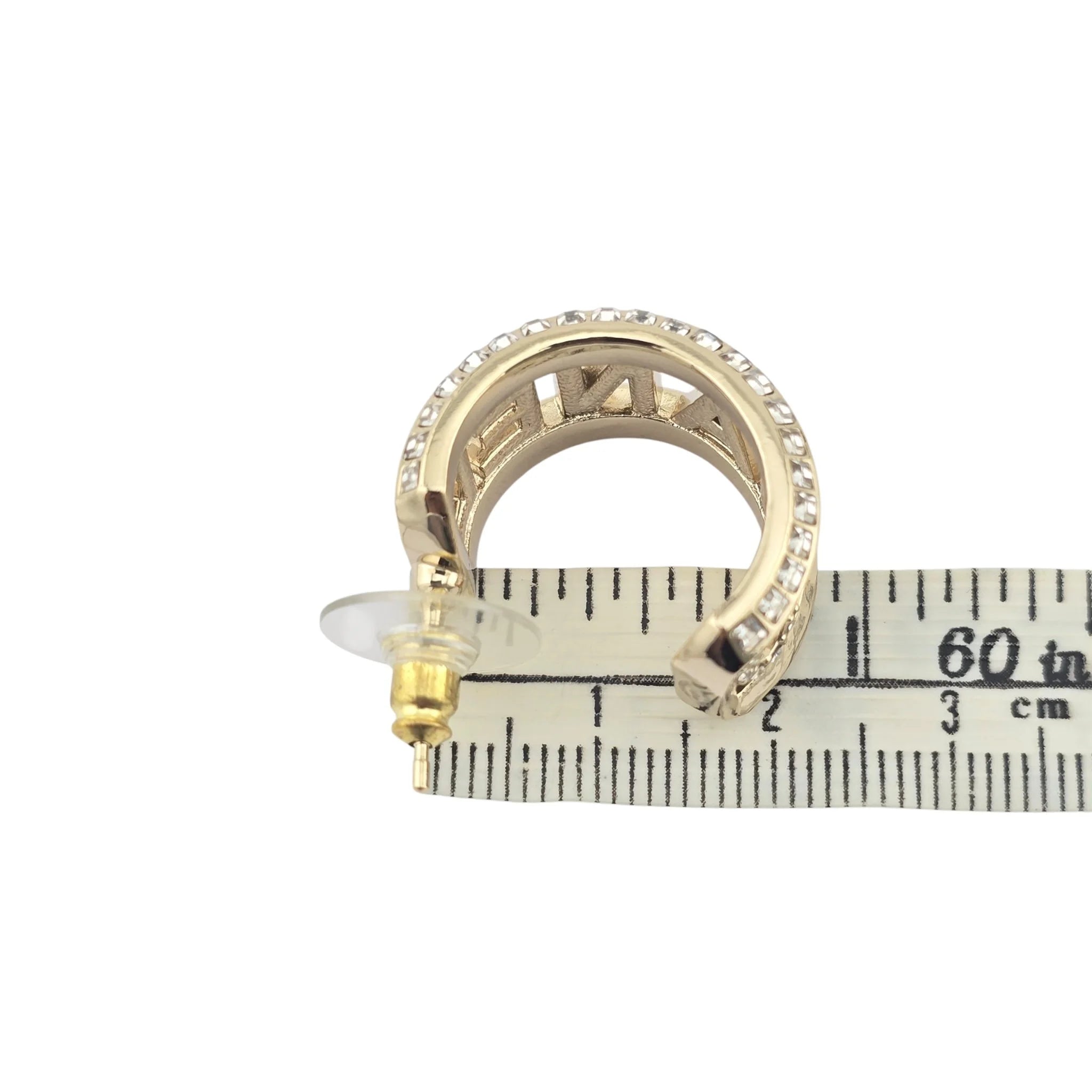 Chanel Logo Hoop Gold Earrings 2024 CHANEL