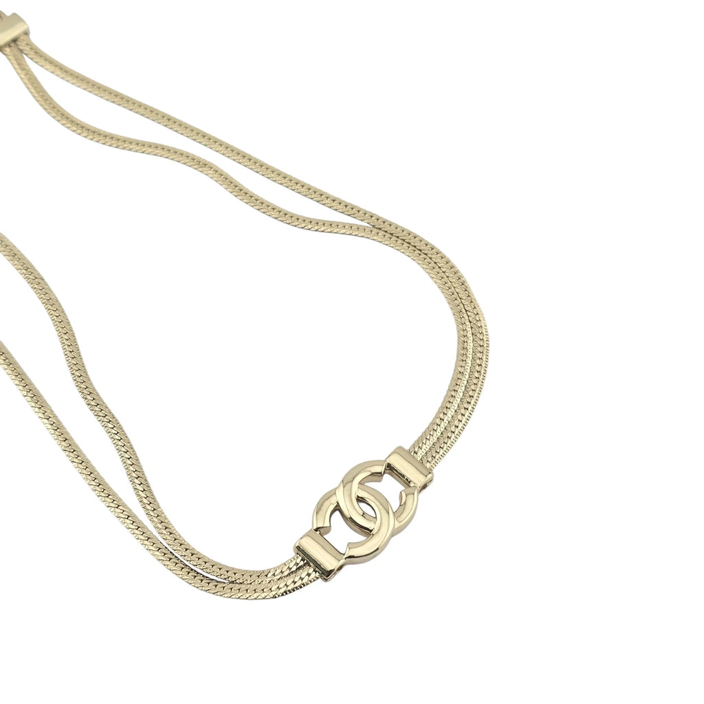 Chanel CC Choker Multi-Strand Gold Necklace 2024 CHANEL