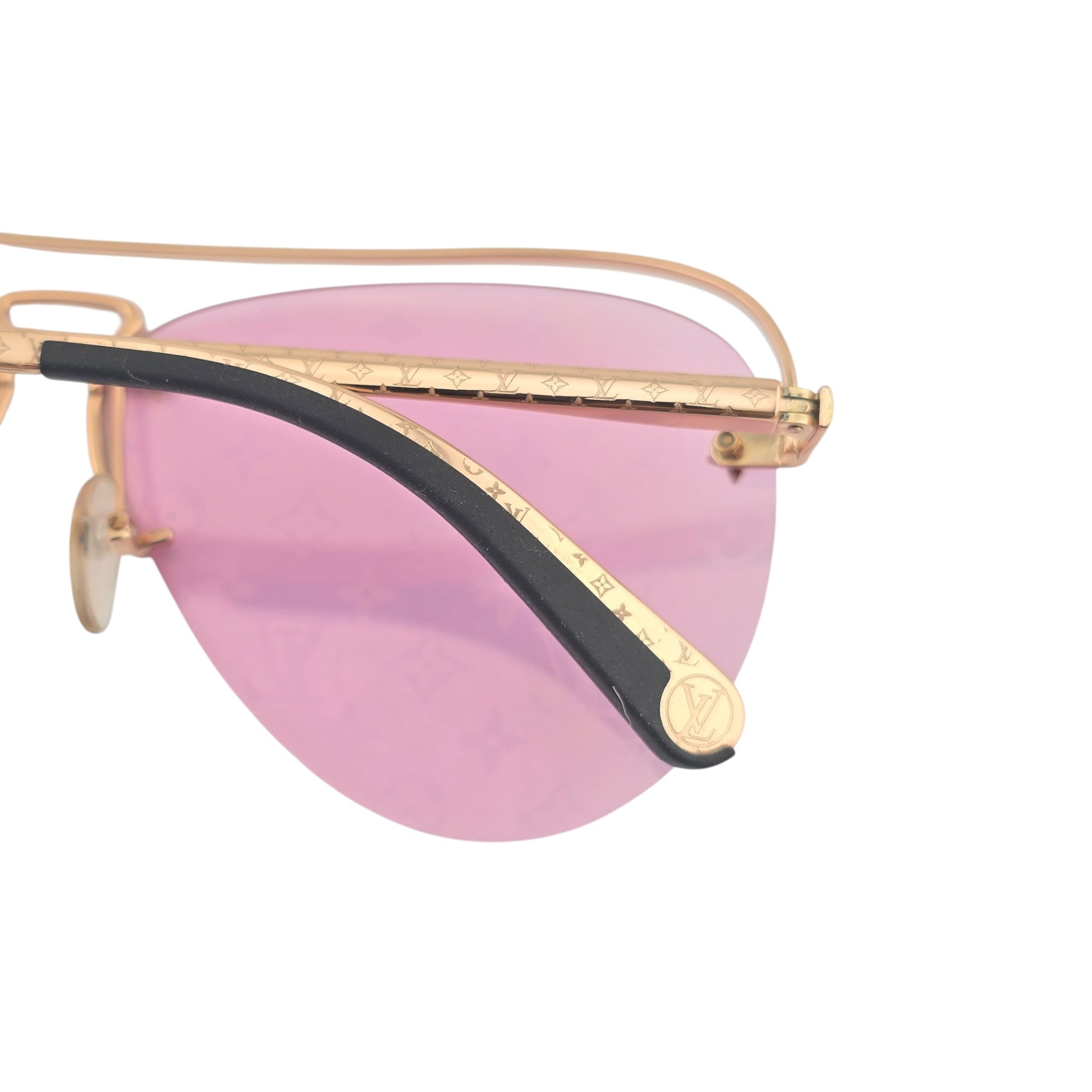 LOUIS VUITTON LV GREASE GOLD SUNGLASSES