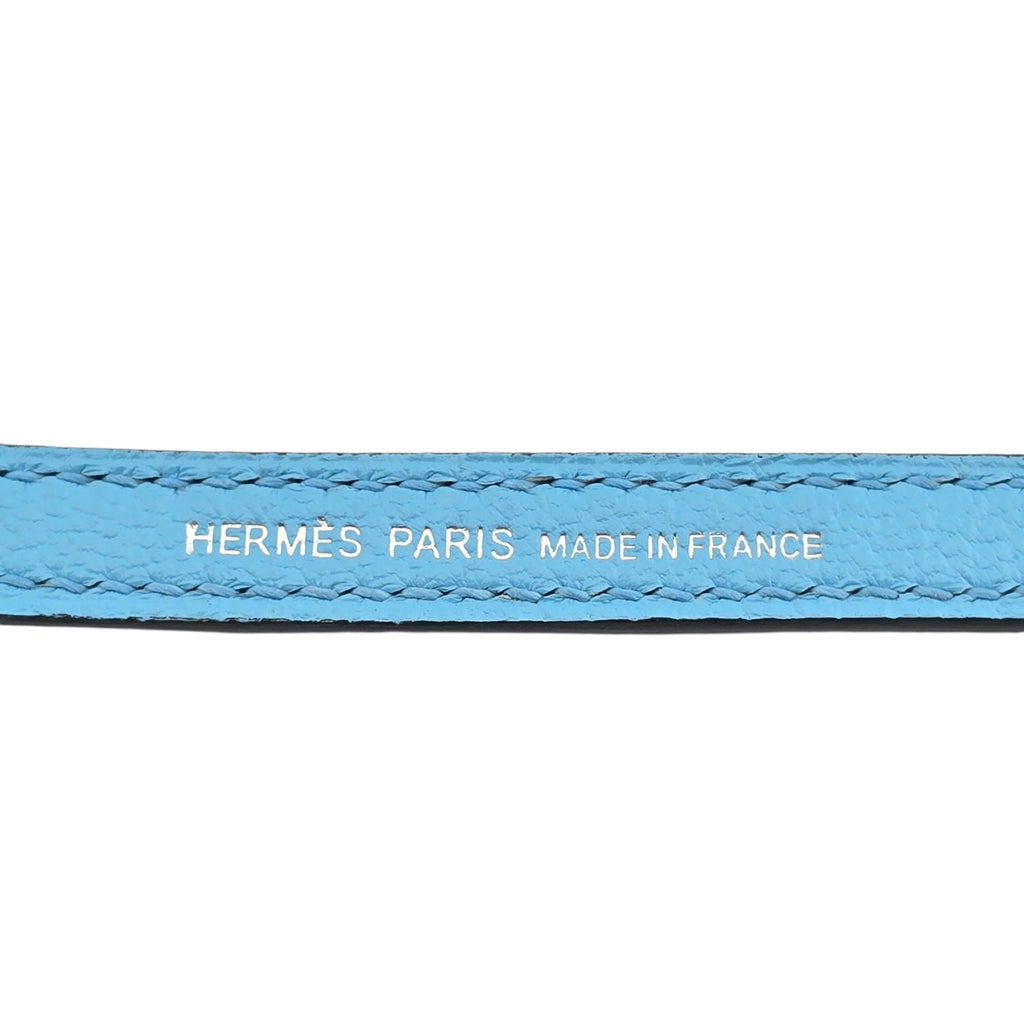 Hermes Mini Kelly II Bleu Celeste Chevre Palladium Hardware Bag