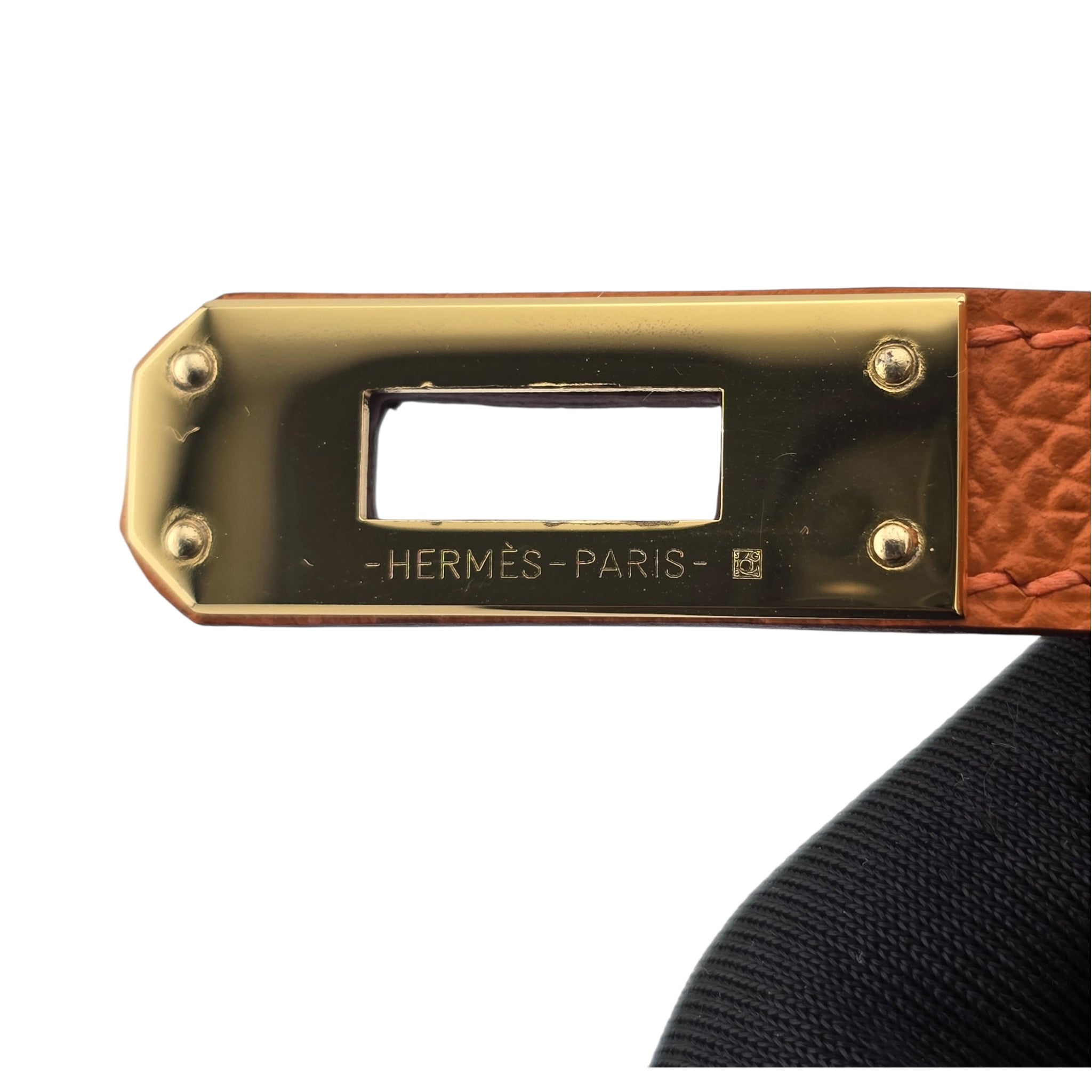 Hermes Mini Kelly II Epsom Orange Gold Hardware Bag HERMES