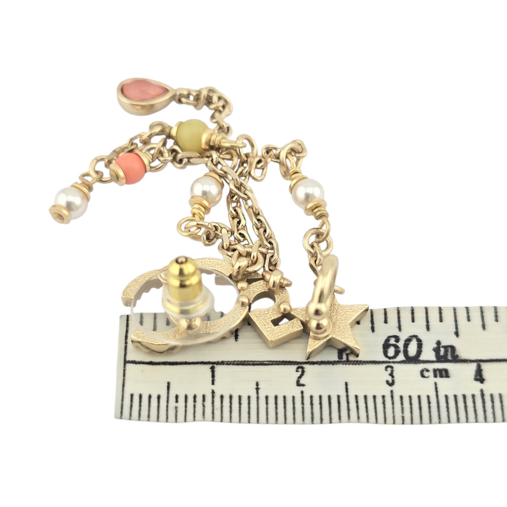 Chanel CC Gold Multi Chain Drop Earrings 2022 CHANEL
